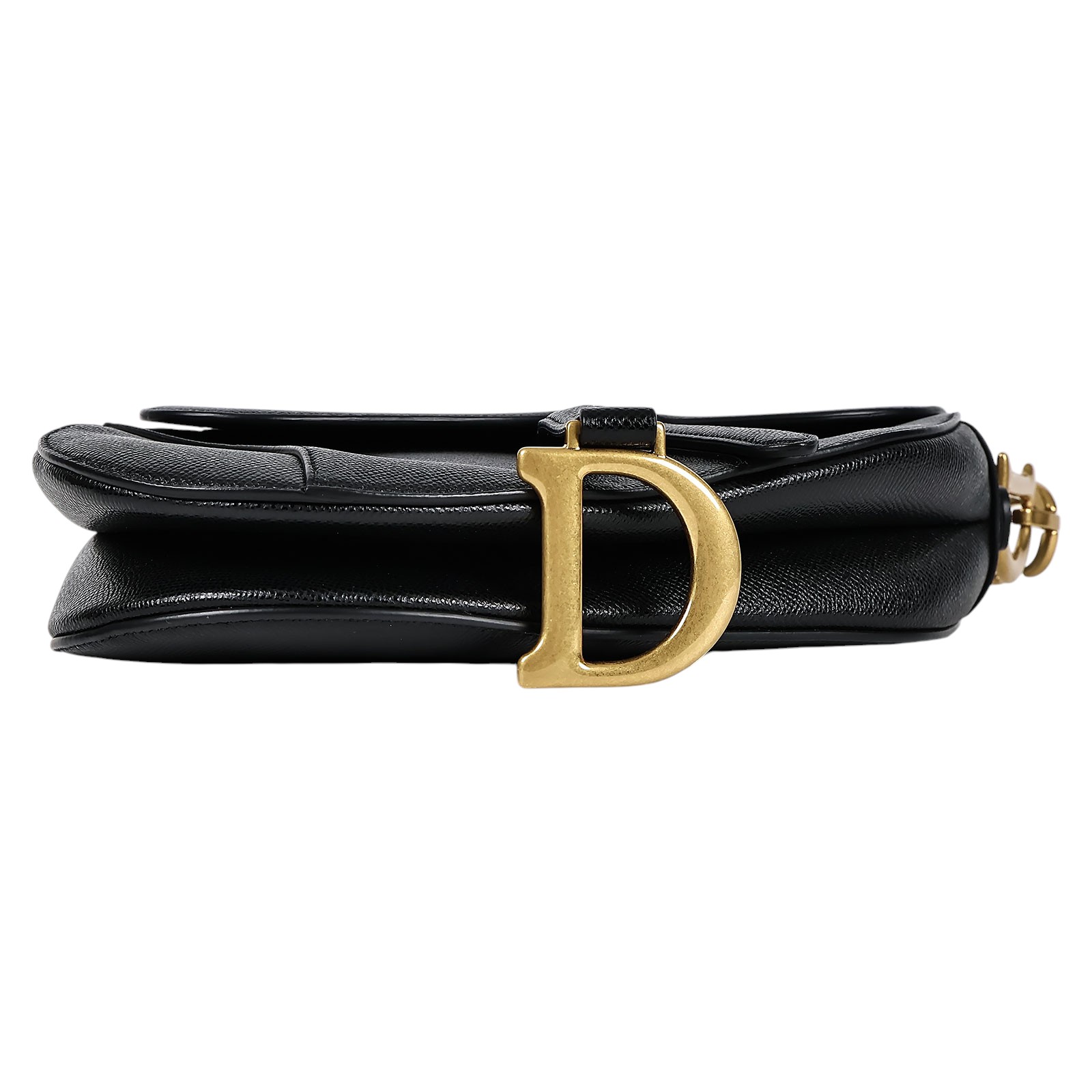 迪奧 CHRISTIAN DIOR Saddle 馬鞍包 手提 肩背包 小牛皮 M0455CBAA 黑金荔枝SADDLE馬鞍包 防塵袋/保證卡/購買證明