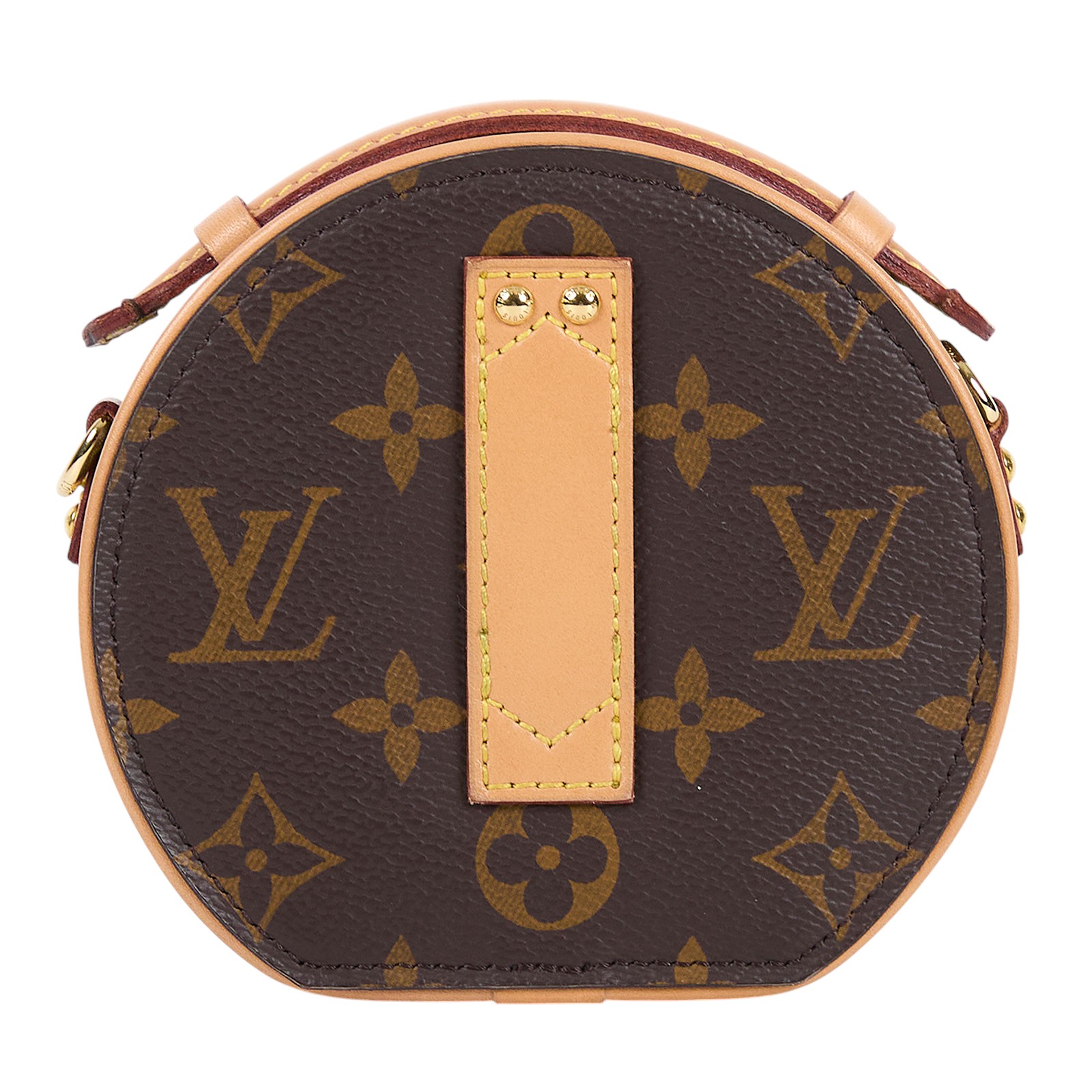 路易威登 LOUIS VUITTON Mini Boîte Chapeau 圓餅盒 經典原花 拼色 單肩 斜挎包 M44699 晶片款  原廠盒子/防塵袋