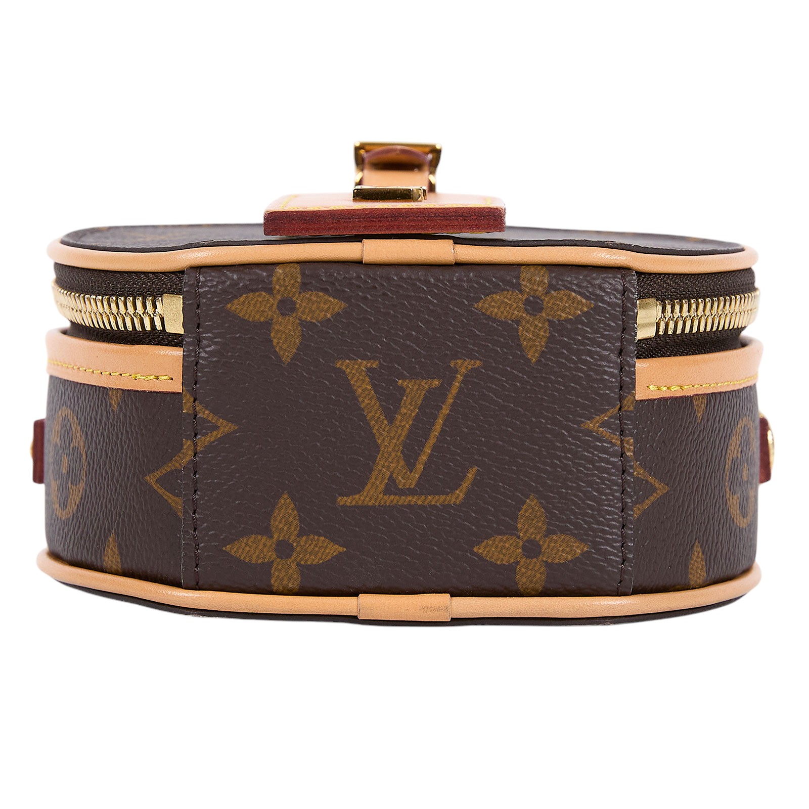 路易威登 LOUIS VUITTON Mini Boîte Chapeau 圓餅盒 經典原花 拼色 單肩 斜挎包 M44699 晶片款  原廠盒子/防塵袋