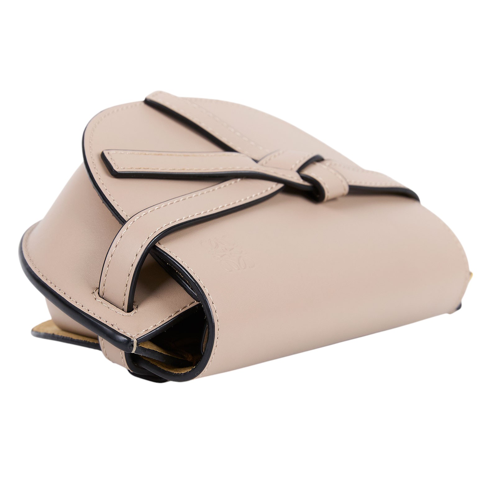 羅意威 LOEWE Mini Gate Dual bag 迷你 小牛皮 肩背包 帆布背帶  奶茶MINI GATE帆布背帶 防塵袋