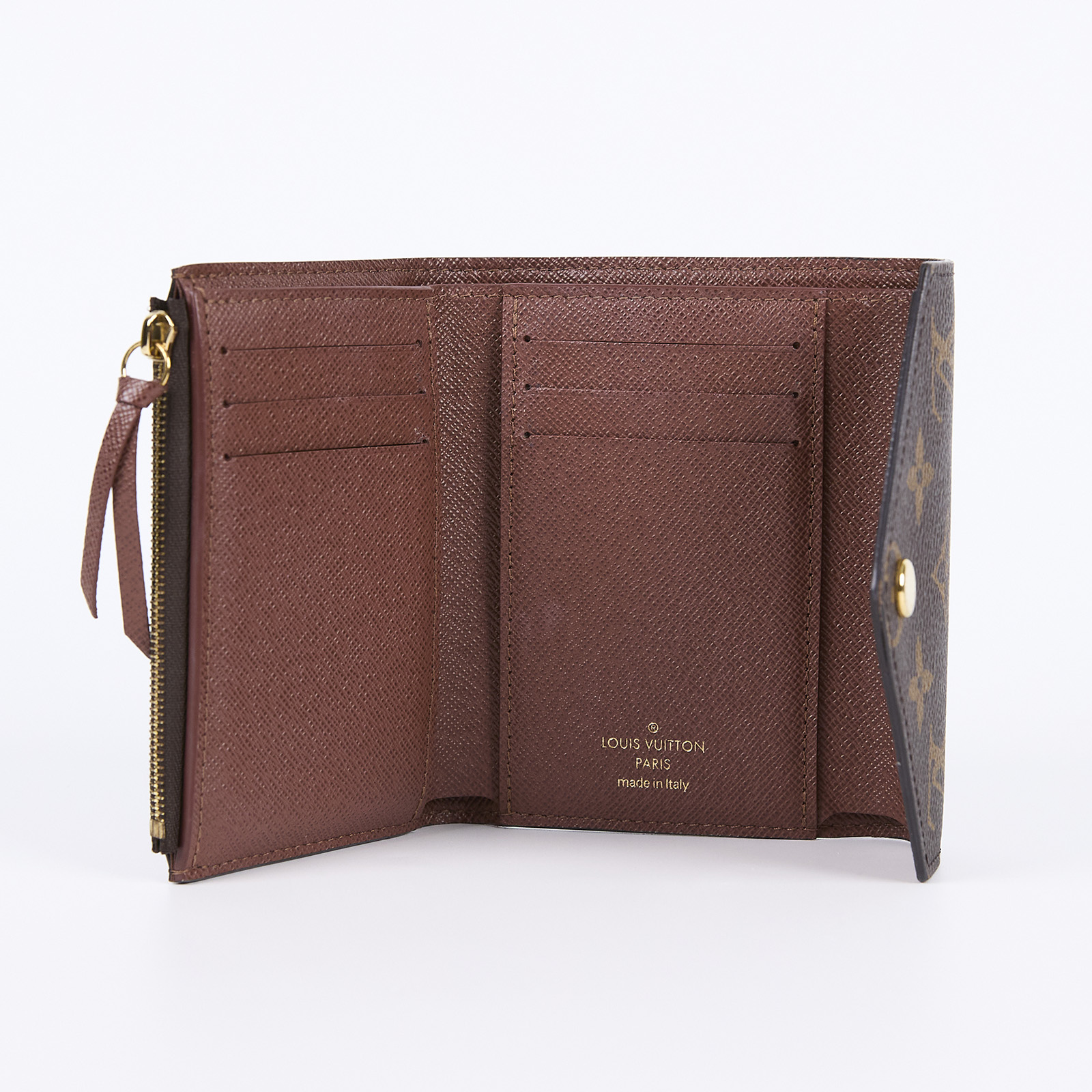 路易威登 LOUIS VUITTON Victorine 錢包 塗層帆布 Monogram M62472 晶片款 棕原花VICTORINE短夾 原廠盒子/防塵袋