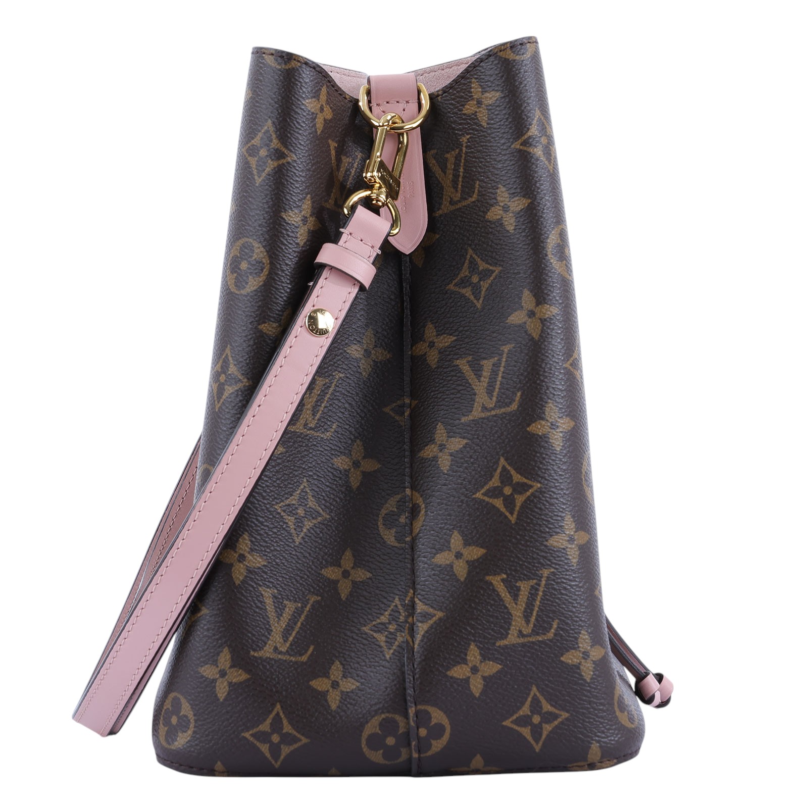 路易威登 LOUIS VUITTON NéoNoé MM 經典帆布 肩背 水桶包 粉紅色 M44022 原花粉NEONOE 防塵袋
