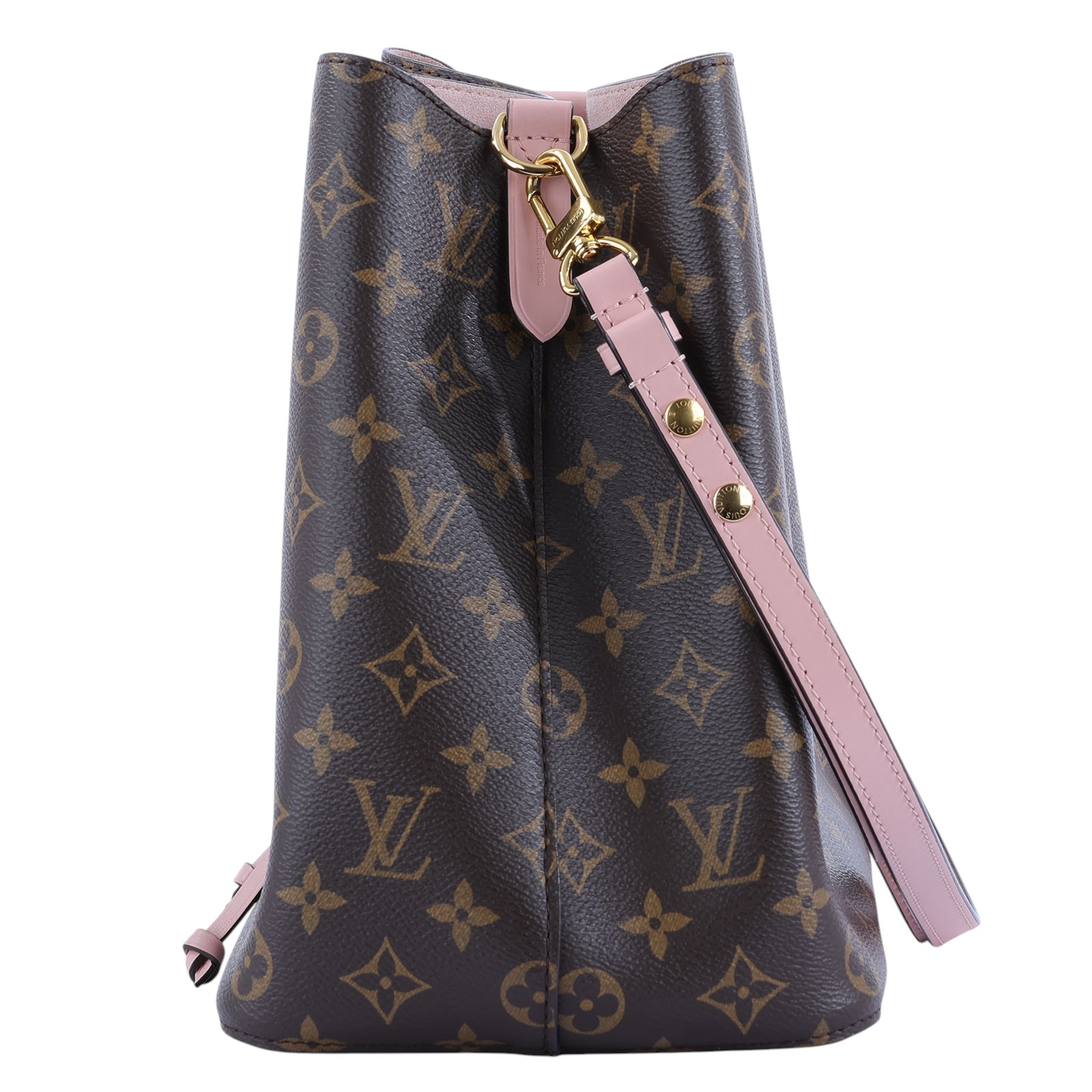 路易威登 LOUIS VUITTON NéoNoé MM 經典帆布 肩背 水桶包 粉紅色 M44022 原花粉NEONOE 防塵袋