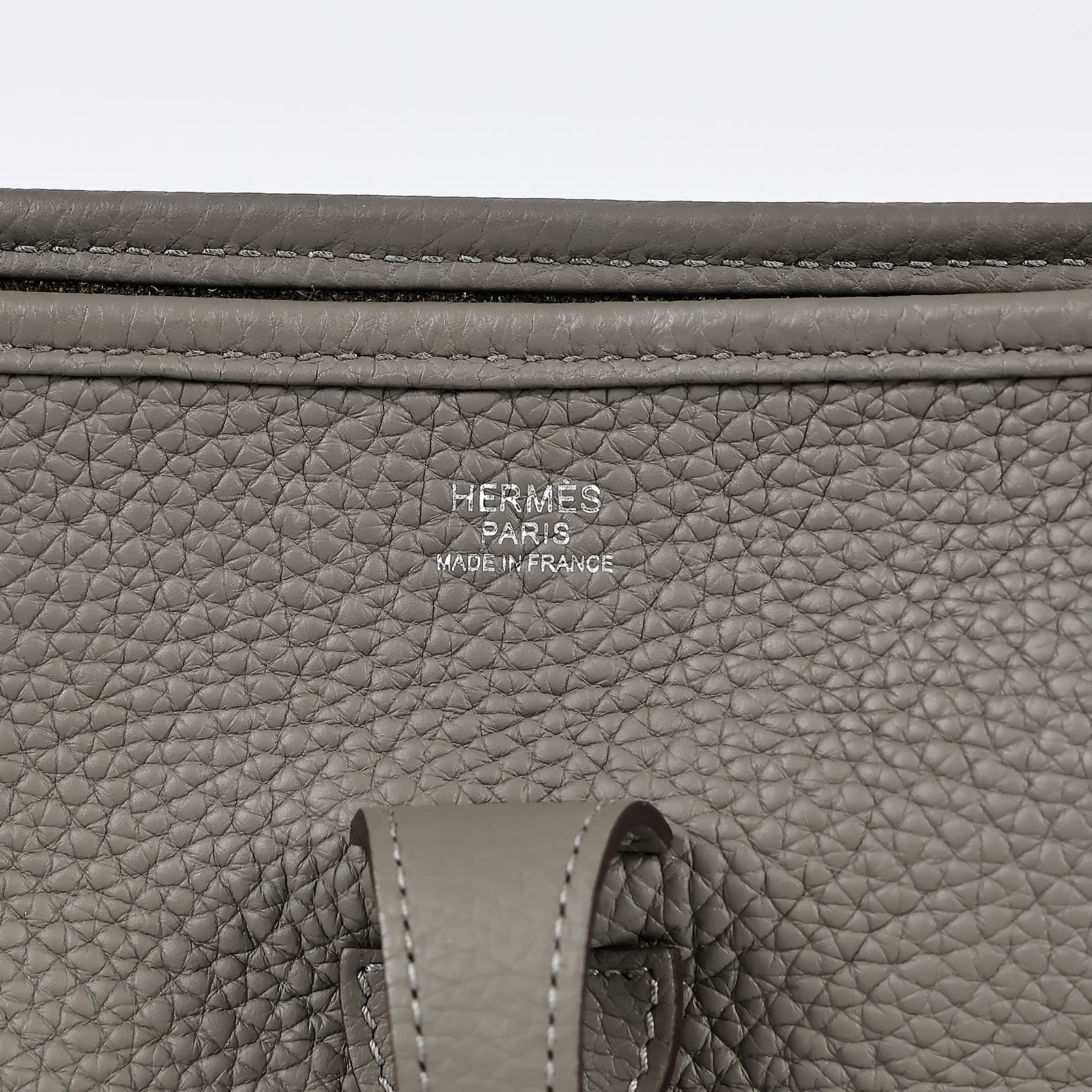 愛馬仕 Hermès Evelyne Bag 伊芙琳包 29 馬蹄型 EV29 H056277/W刻 ☆積雨雲灰EVELYNE29 背帶