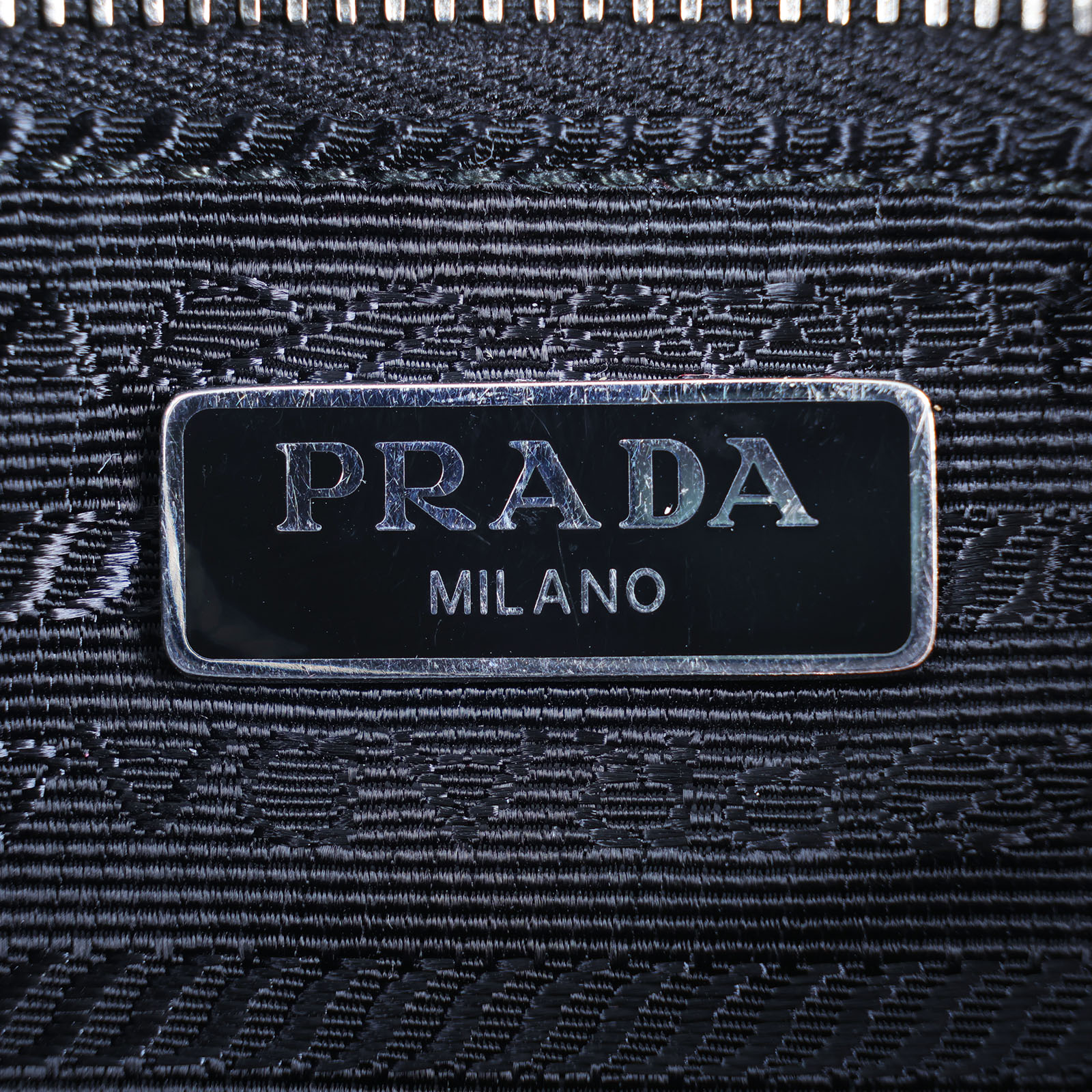 普拉達 PRADA 尼龍 二合一 手提包 1BH026_2AS3 黑菱格尼龍HOBO 2WAY 防塵袋/購買證明