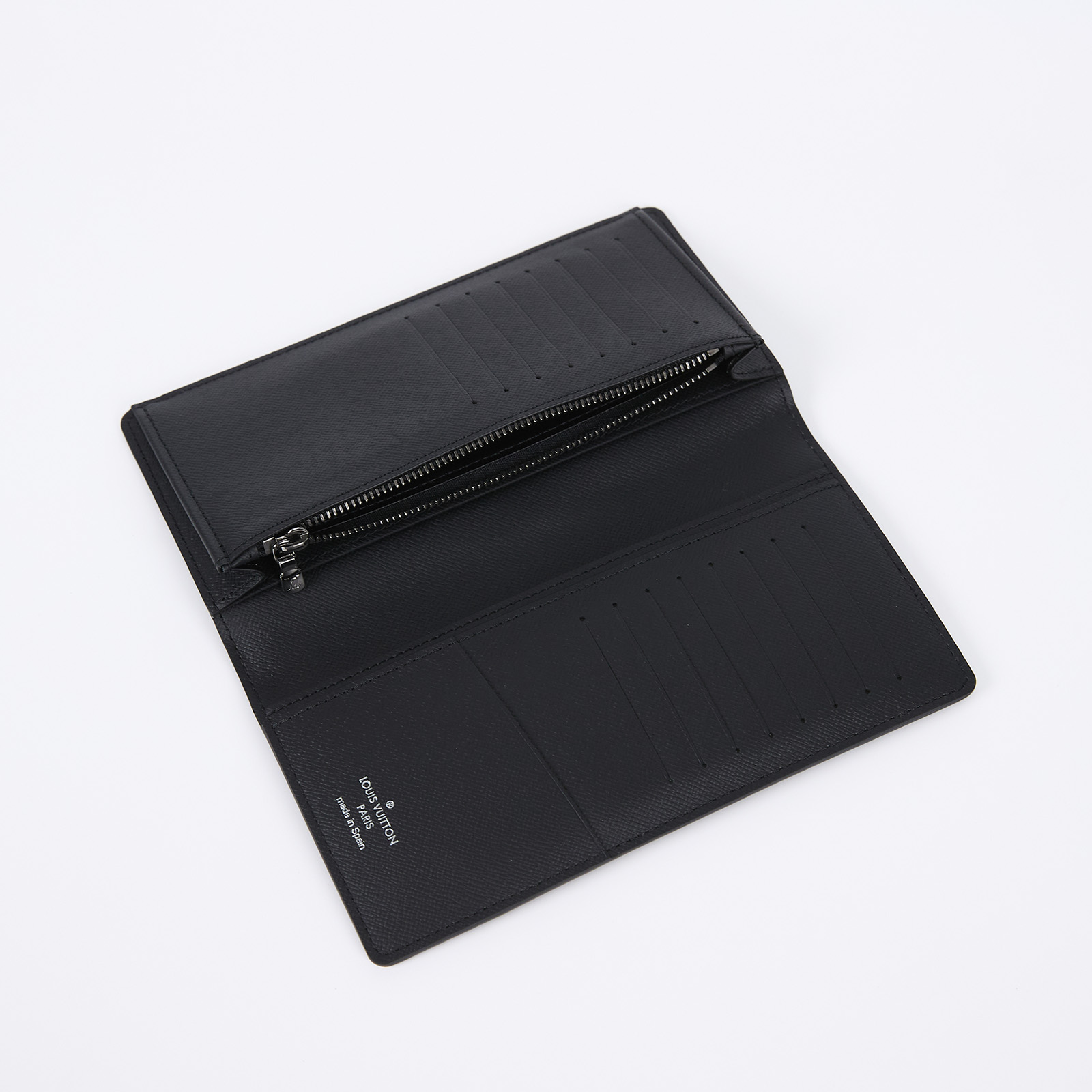 路易威登 LOUIS VUITTON Brazza 錢包 Monogram Eclipse 帆布 長夾 M61697 晶片款  原廠盒子/防塵袋/購買證明影本