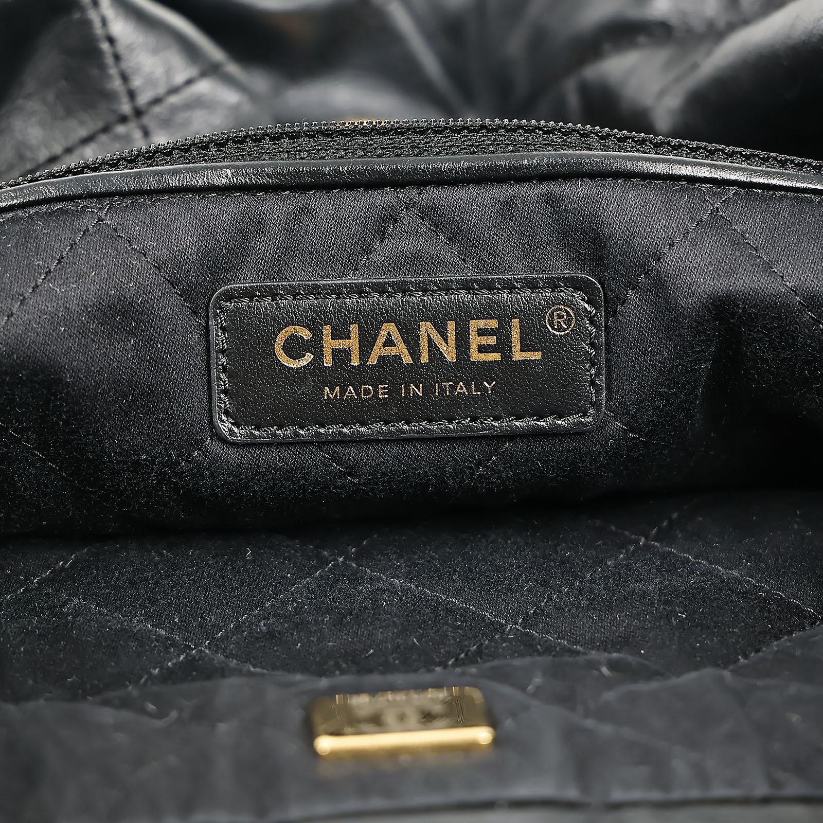 香奈兒 CHANEL 22 小型 束口包  晶片款 黑金22包 小號 原廠盒子/防塵袋