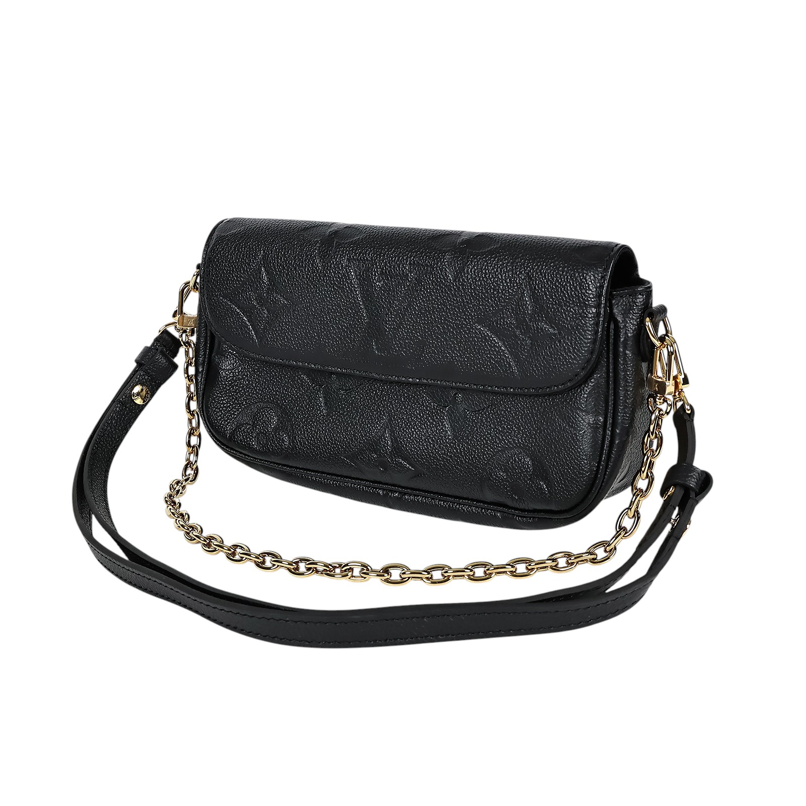 路易威登 LOUIS VUITTON Wallet on Chain Ivy 手提包 黑色 M82154 晶片款 黑壓紋IVY WOC 防塵袋