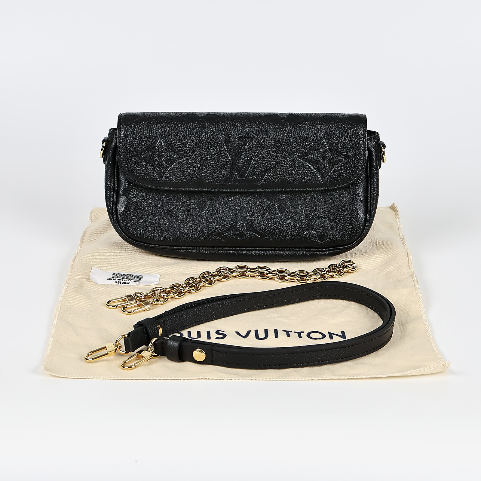 路易威登 LOUIS VUITTON Wallet on Chain Ivy 手提包 黑色 M82154 晶片款 黑壓紋IVY WOC 防塵袋