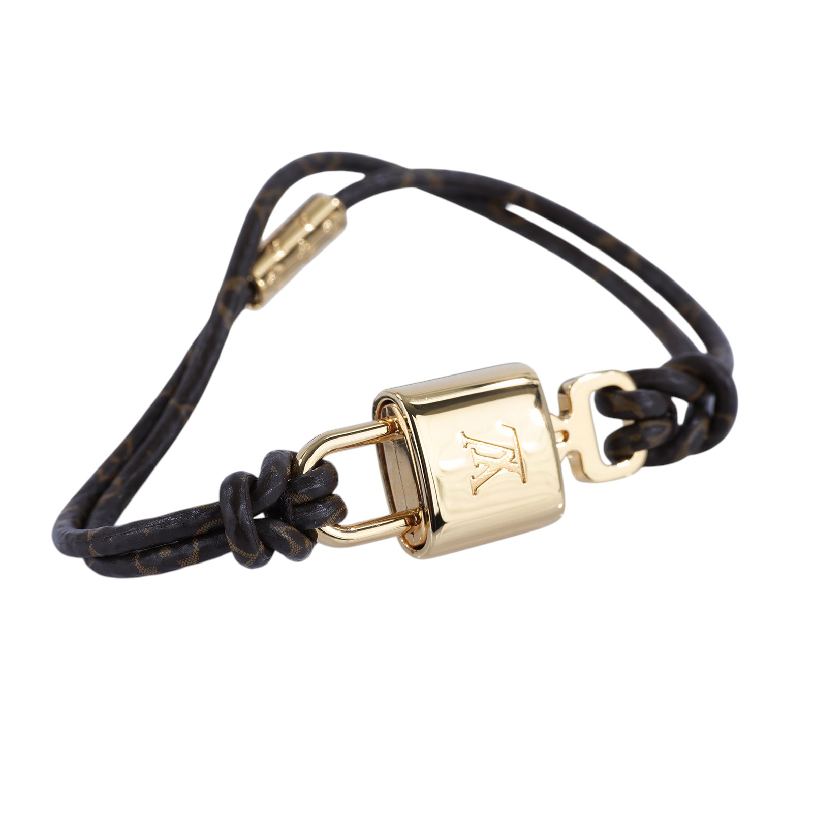路易威登 LOUIS VUITTON Twinlocks 鎖頭手環 M8058F 原花鎖頭手環 原廠盒子/防塵袋