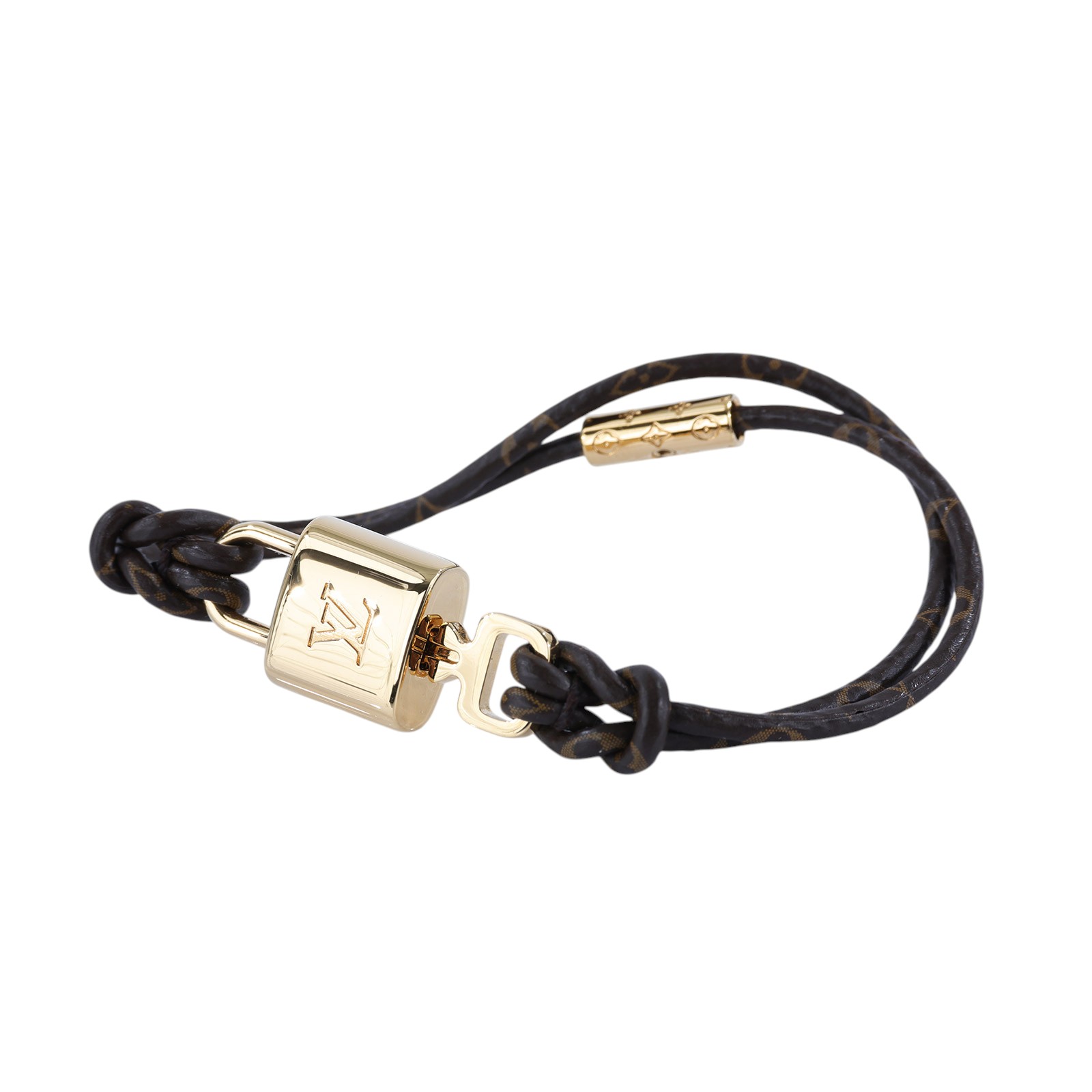 路易威登 LOUIS VUITTON Twinlocks 鎖頭手環 M8058F 原花鎖頭手環 原廠盒子/防塵袋