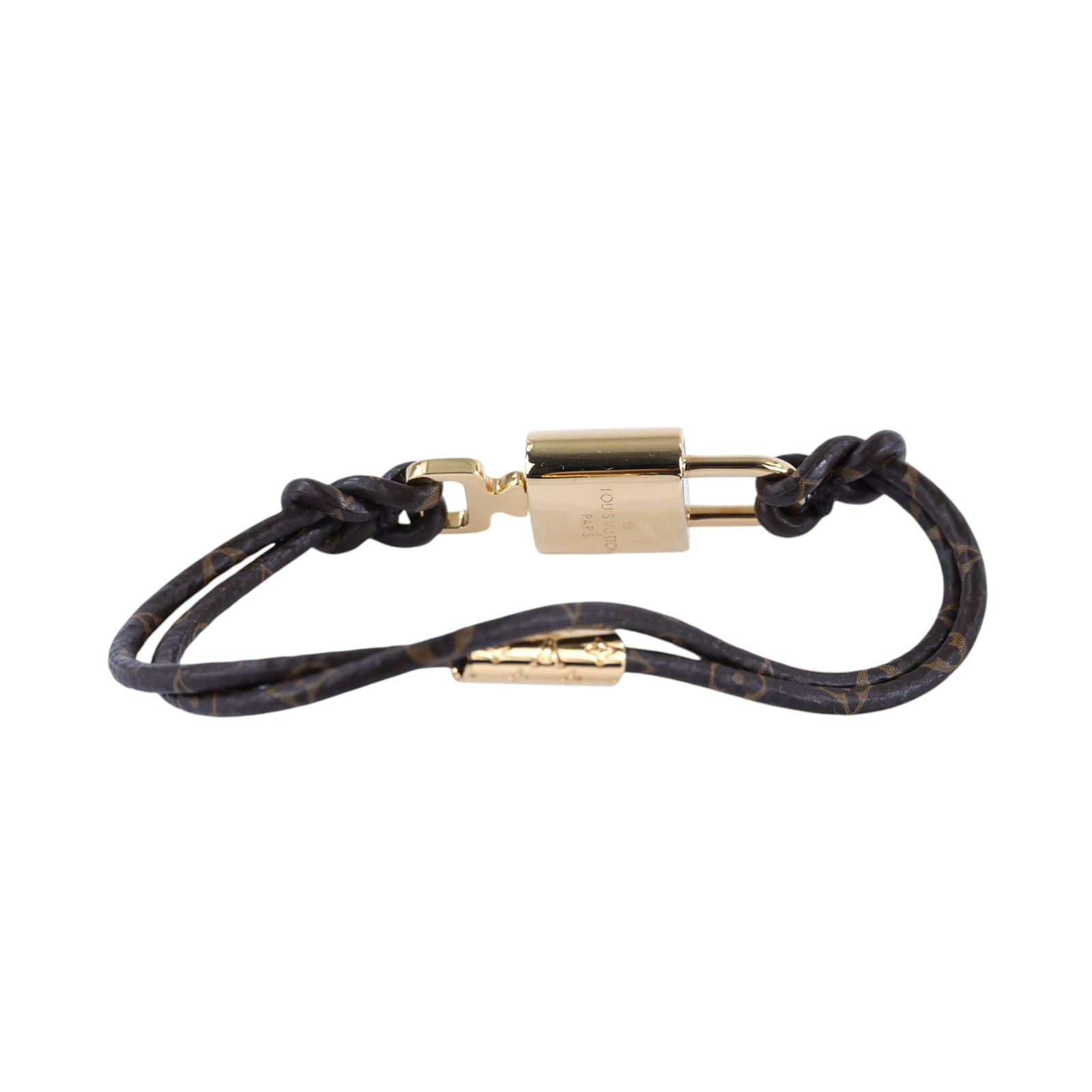 路易威登 LOUIS VUITTON Twinlocks 鎖頭手環 M8058F 原花鎖頭手環 原廠盒子/防塵袋