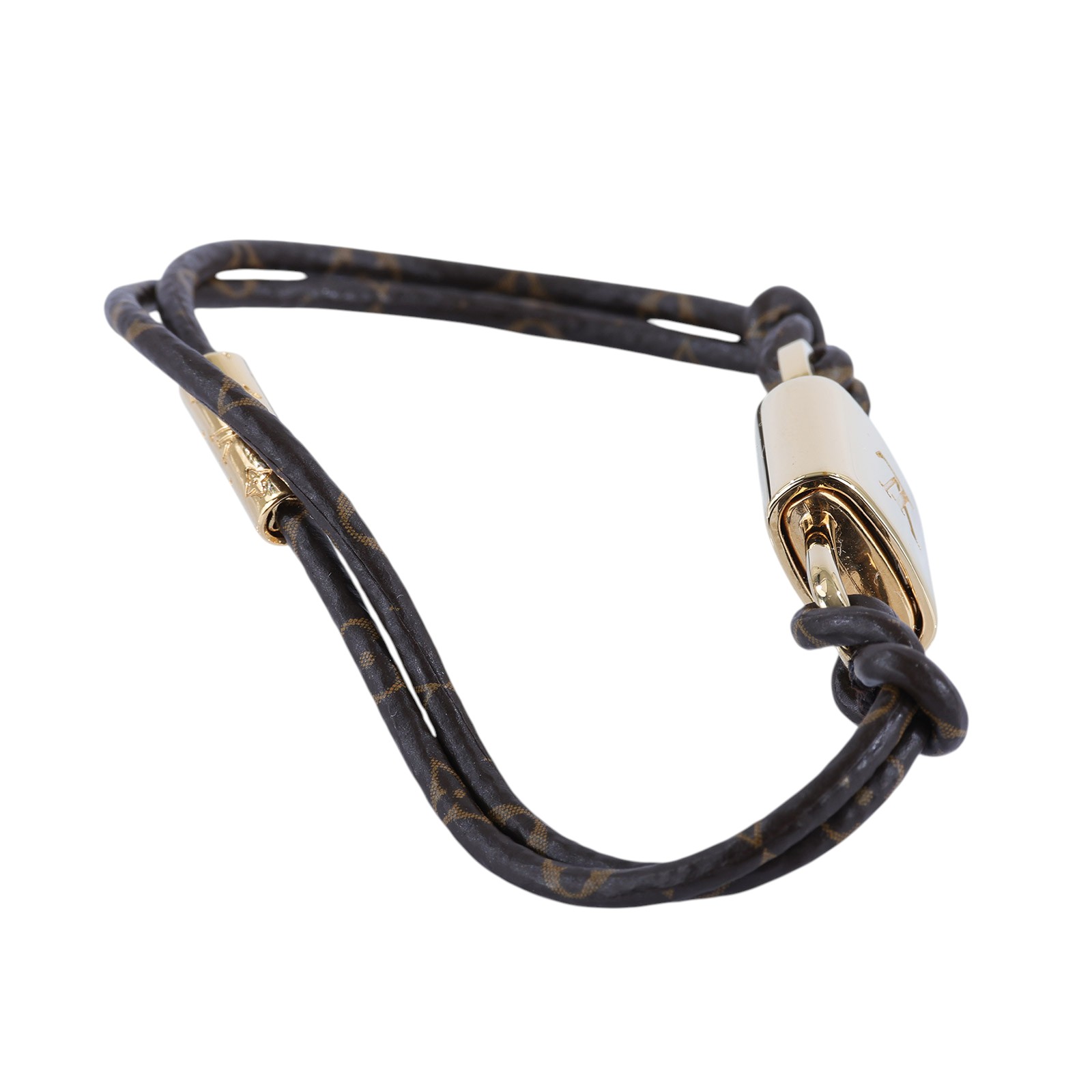 路易威登 LOUIS VUITTON Twinlocks 鎖頭手環 M8058F 原花鎖頭手環 原廠盒子/防塵袋