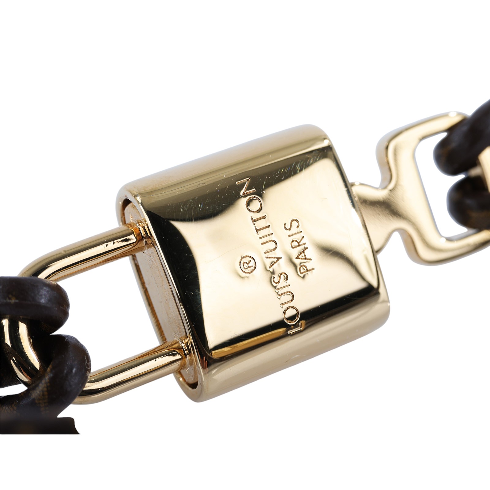 路易威登 LOUIS VUITTON Twinlocks 鎖頭手環 M8058F 原花鎖頭手環 原廠盒子/防塵袋