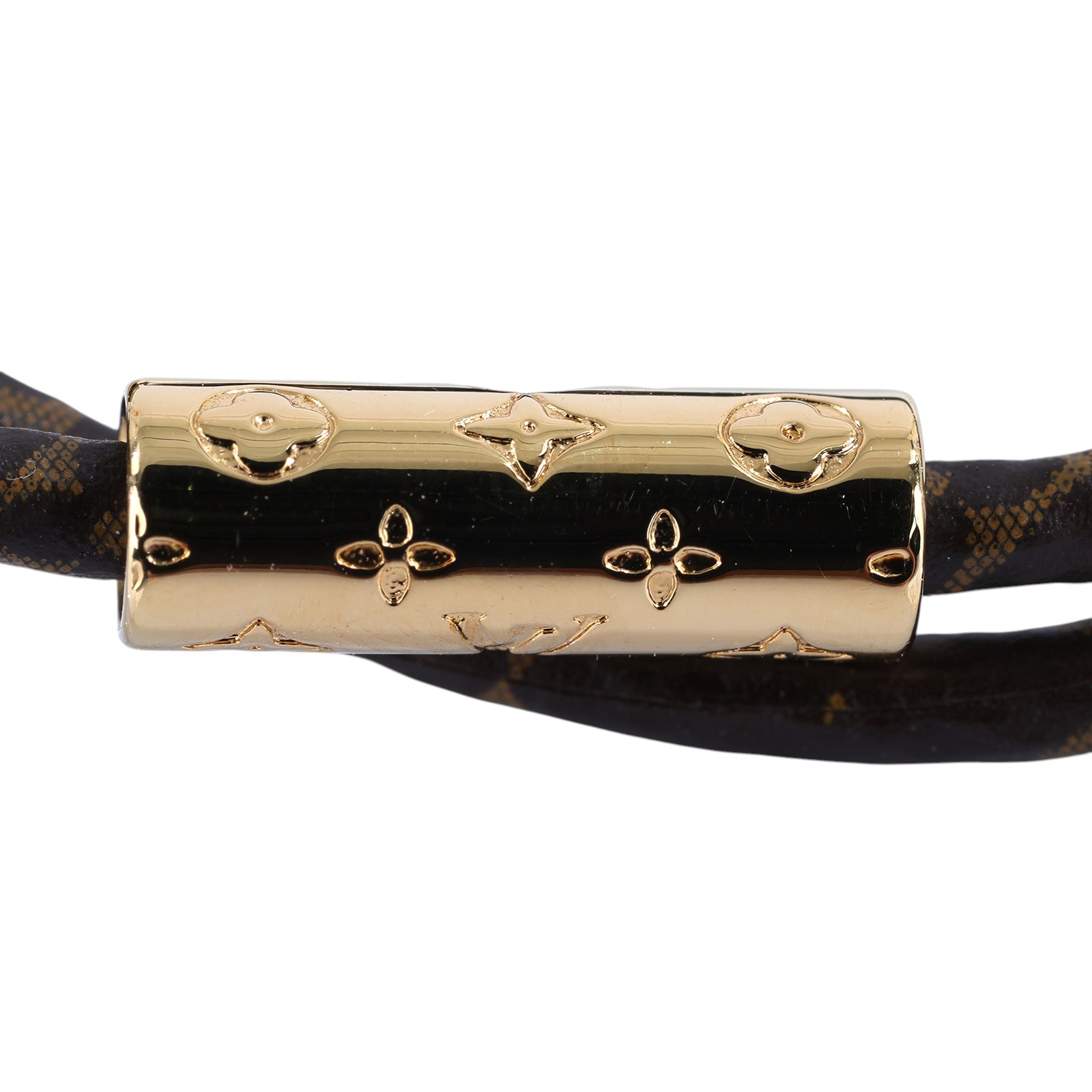 路易威登 LOUIS VUITTON Twinlocks 鎖頭手環 M8058F 原花鎖頭手環 原廠盒子/防塵袋
