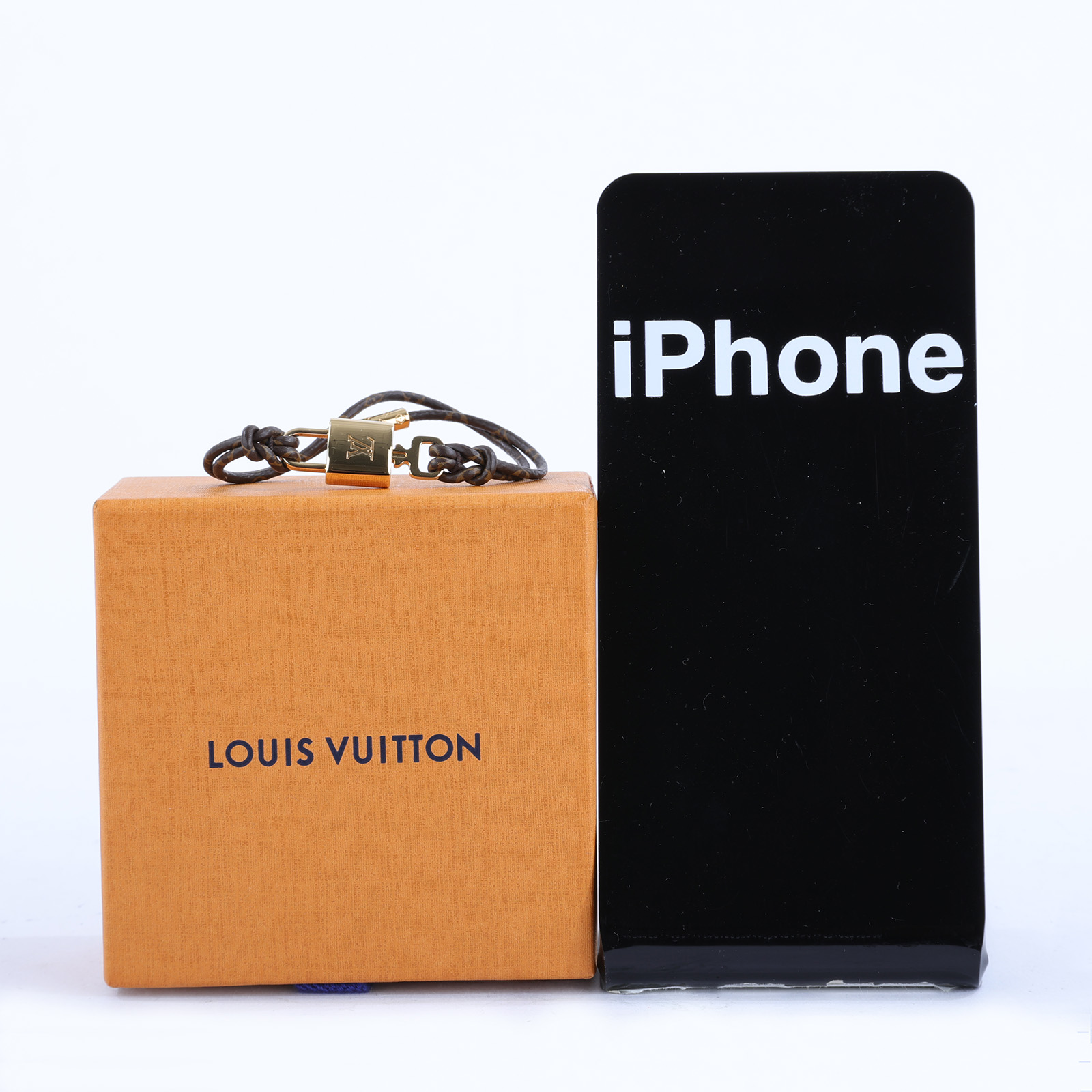 路易威登 LOUIS VUITTON Twinlocks 鎖頭手環 M8058F 原花鎖頭手環 原廠盒子/防塵袋