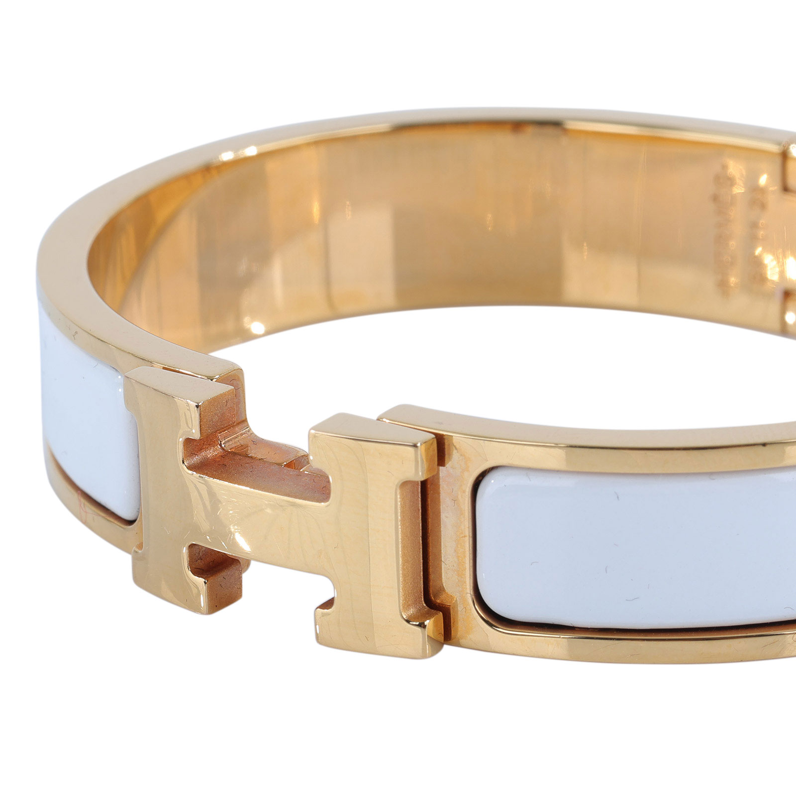 愛馬仕 Hermès Clic H PM 手環 CLICHBPM SP1128 白CLIC H 手環 原廠盒子/防塵袋