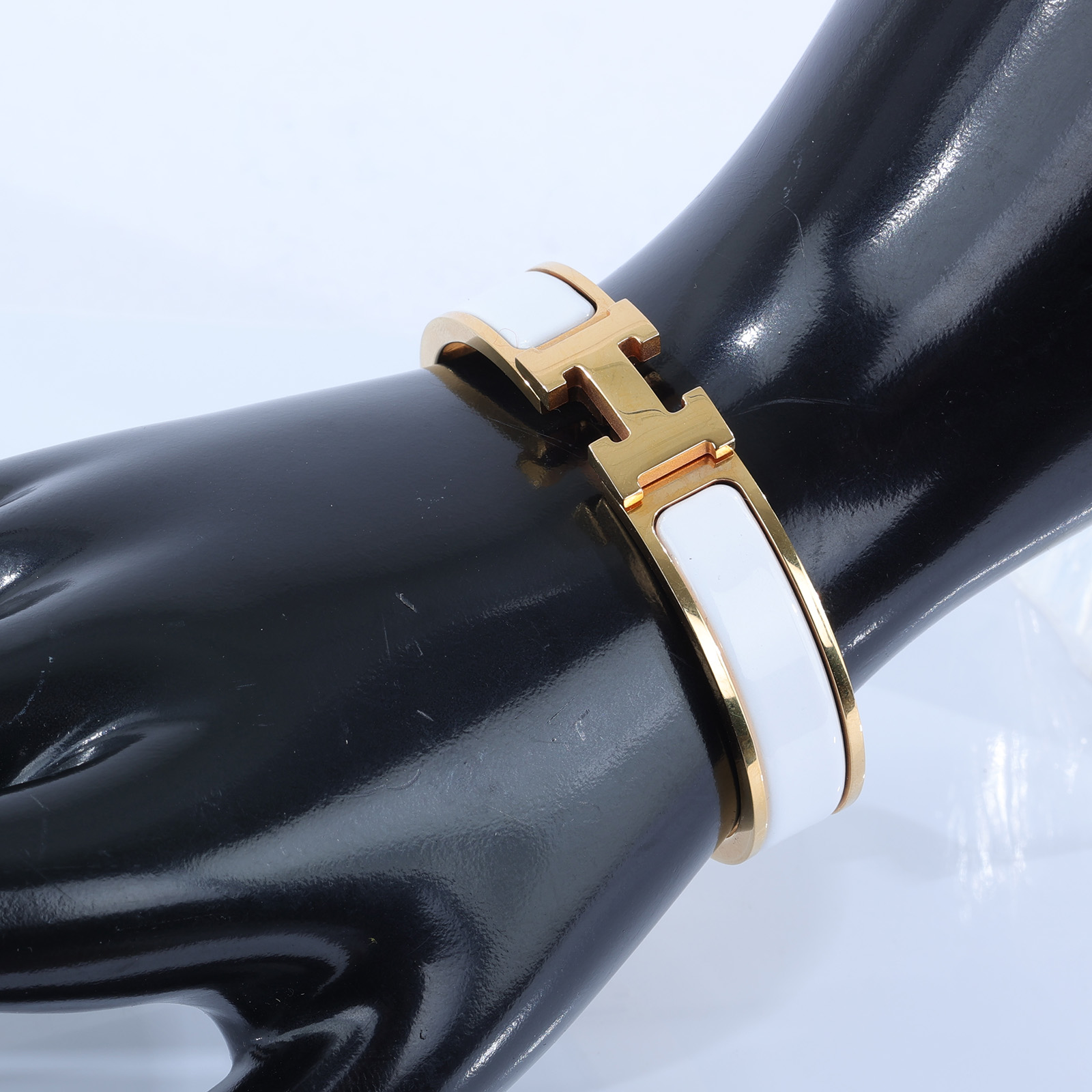 愛馬仕 Hermès Clic H PM 手環 CLICHBPM SP1128 白CLIC H 手環 原廠盒子/防塵袋