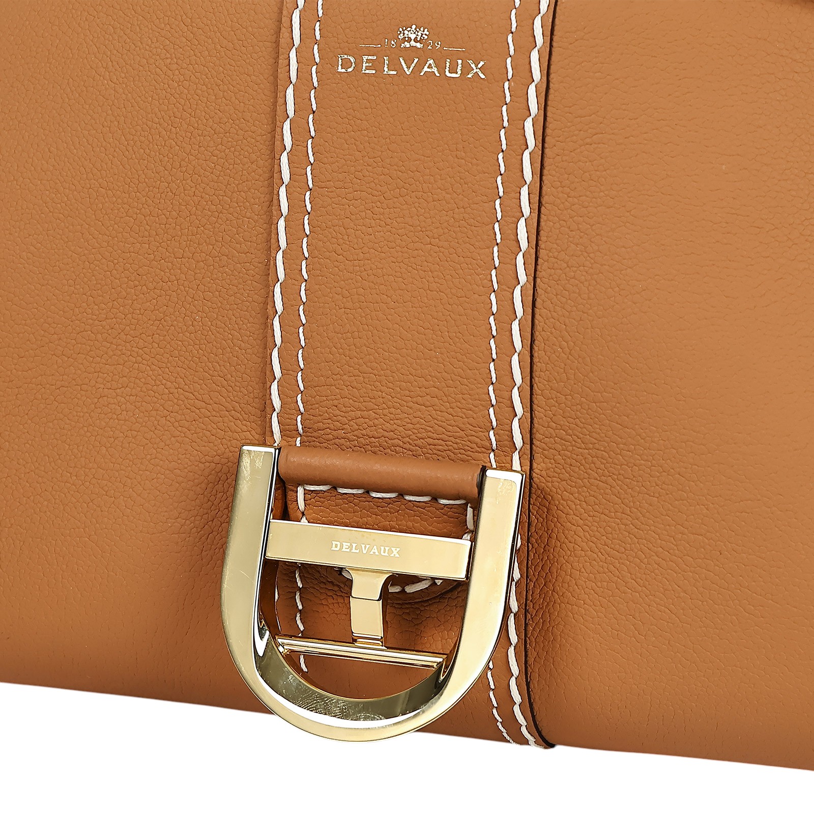 德爾沃 DELVAUX  Delvaux East/West Mini 肩背包  ☆焦糖BRILLANT EAST WEST 背帶/鏡子