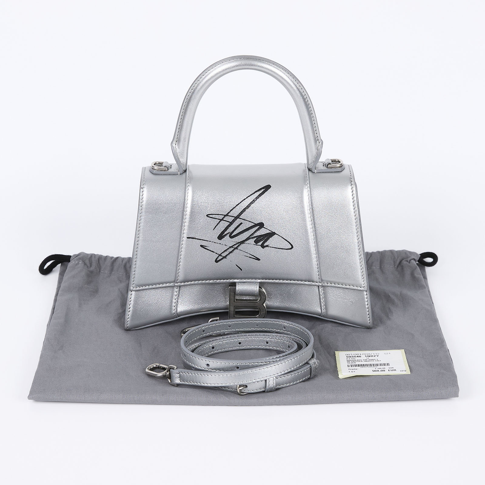 巴黎世家 BALENCIAGA Hourglass Small 手提包 Aya Nakamura 聯名 5935461NDZY  防塵袋/背帶