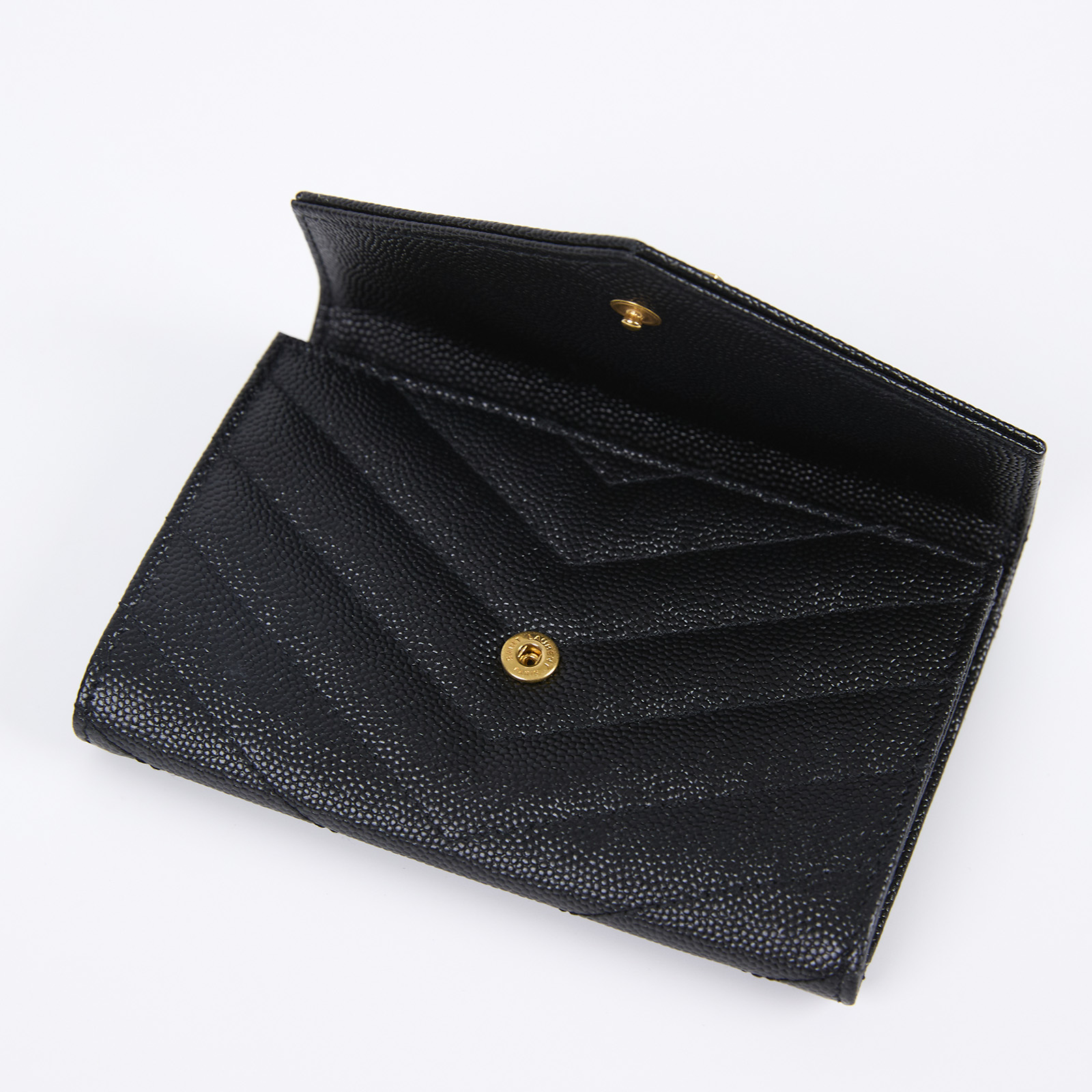 聖羅蘭 YSL SAINT LAURENT cassandre matelassé 粒面壓紋皮革 小型 信封錢包 短夾 414404BOW01  原廠盒子/防塵袋