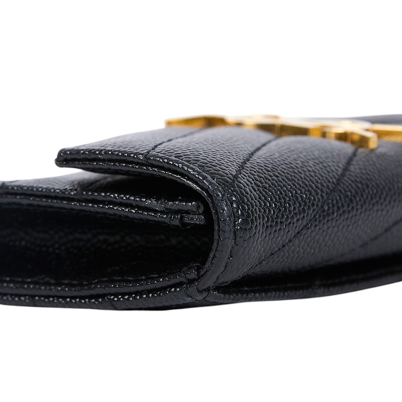 聖羅蘭 YSL SAINT LAURENT cassandre matelassé 粒面壓紋皮革 小型 信封錢包 短夾 414404BOW01  原廠盒子/防塵袋