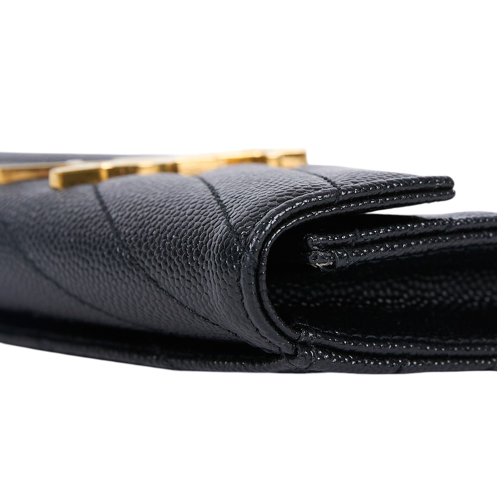 聖羅蘭 YSL SAINT LAURENT cassandre matelassé 粒面壓紋皮革 小型 信封錢包 短夾 414404BOW01  原廠盒子/防塵袋