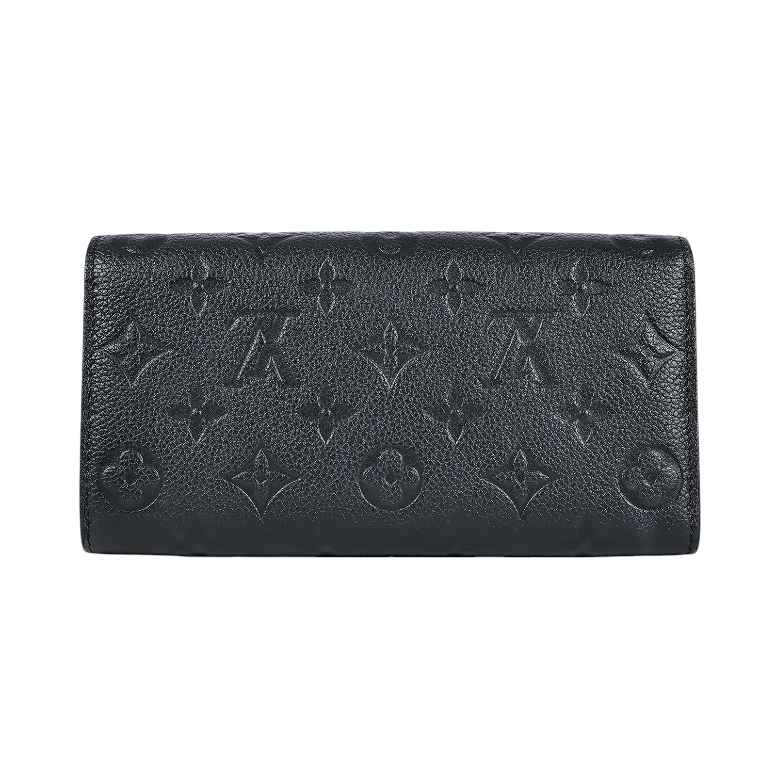 路易威登 LOUIS VUITTON Sarah 錢包 壓花牛皮 黑色 M82257 晶片款 黑壓紋SARAH長夾 無附屬品