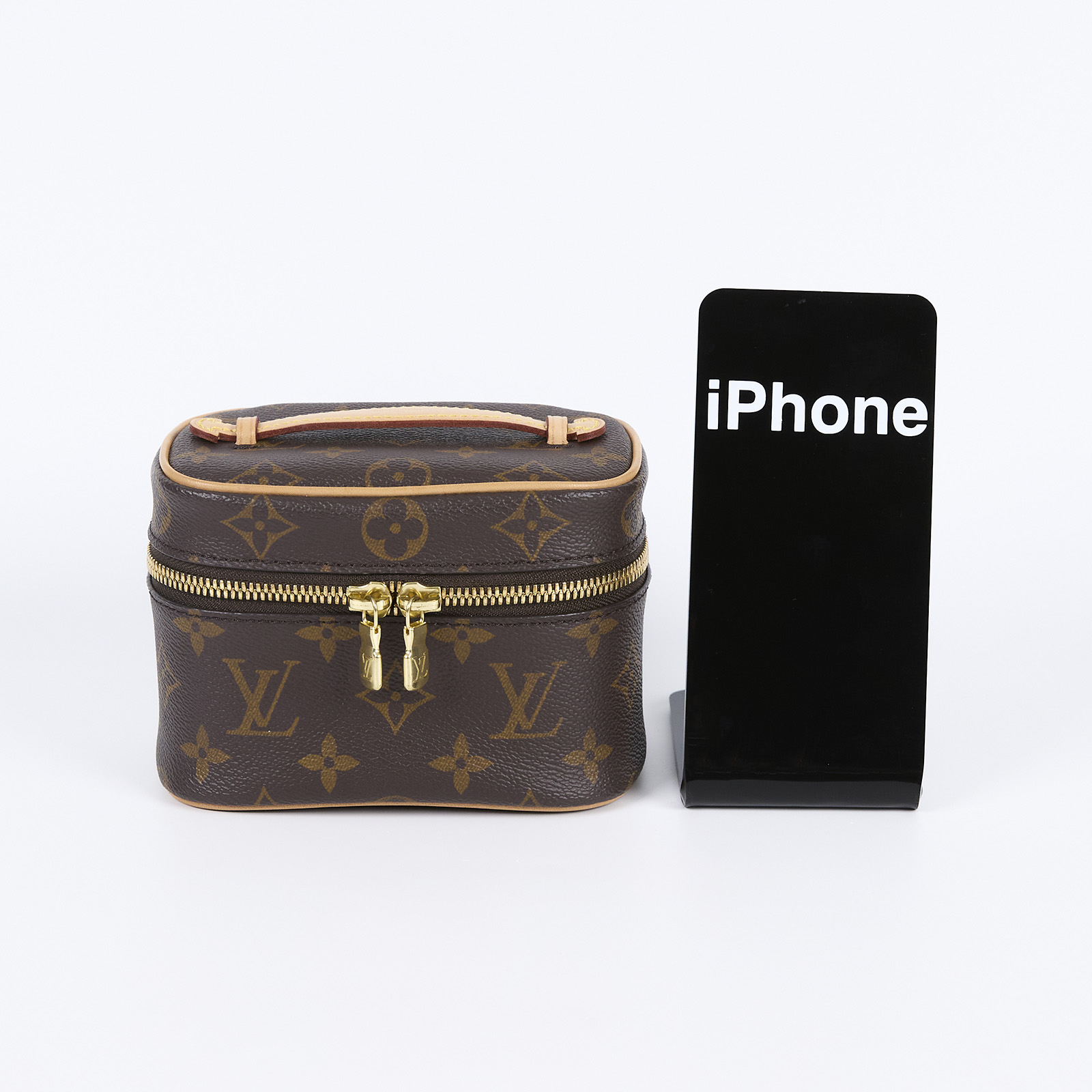 路易威登 LOUIS VUITTON Nice Nano 經典帆布 梳洗袋 化妝箱 M44936 晶片款  原廠盒子/防塵袋/購買證明