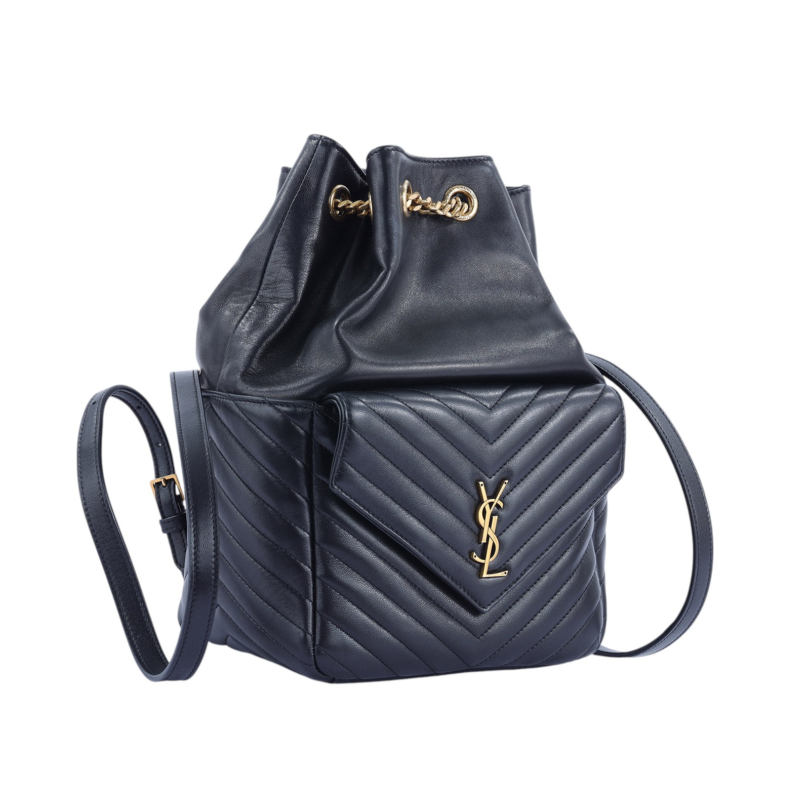 聖羅蘭 YSL SAINT LAURENT Joe 後背包 6726091EL07 ☆黑金JOE後背包 防塵袋