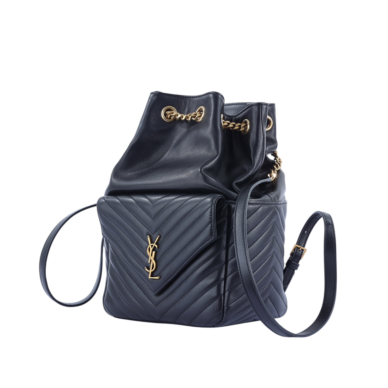 聖羅蘭 YSL SAINT LAURENT Joe 後背包 6726091EL07 ☆黑金JOE後背包 防塵袋
