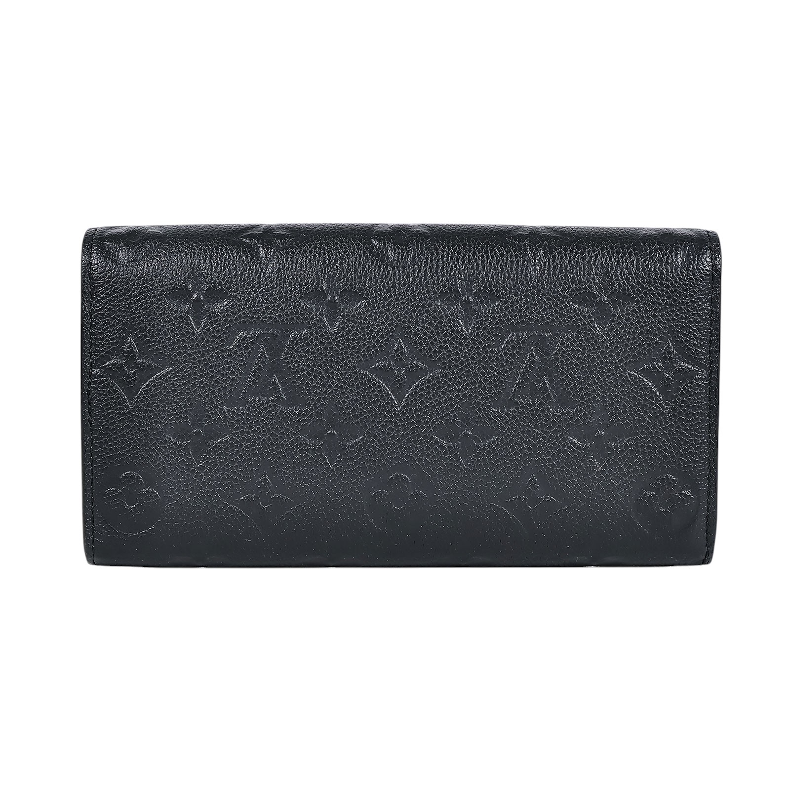路易威登 LOUIS VUITTON Sarah 錢包 壓花牛皮 黑色 M82257 晶片款 黑壓紋SARAH長夾 無附屬品