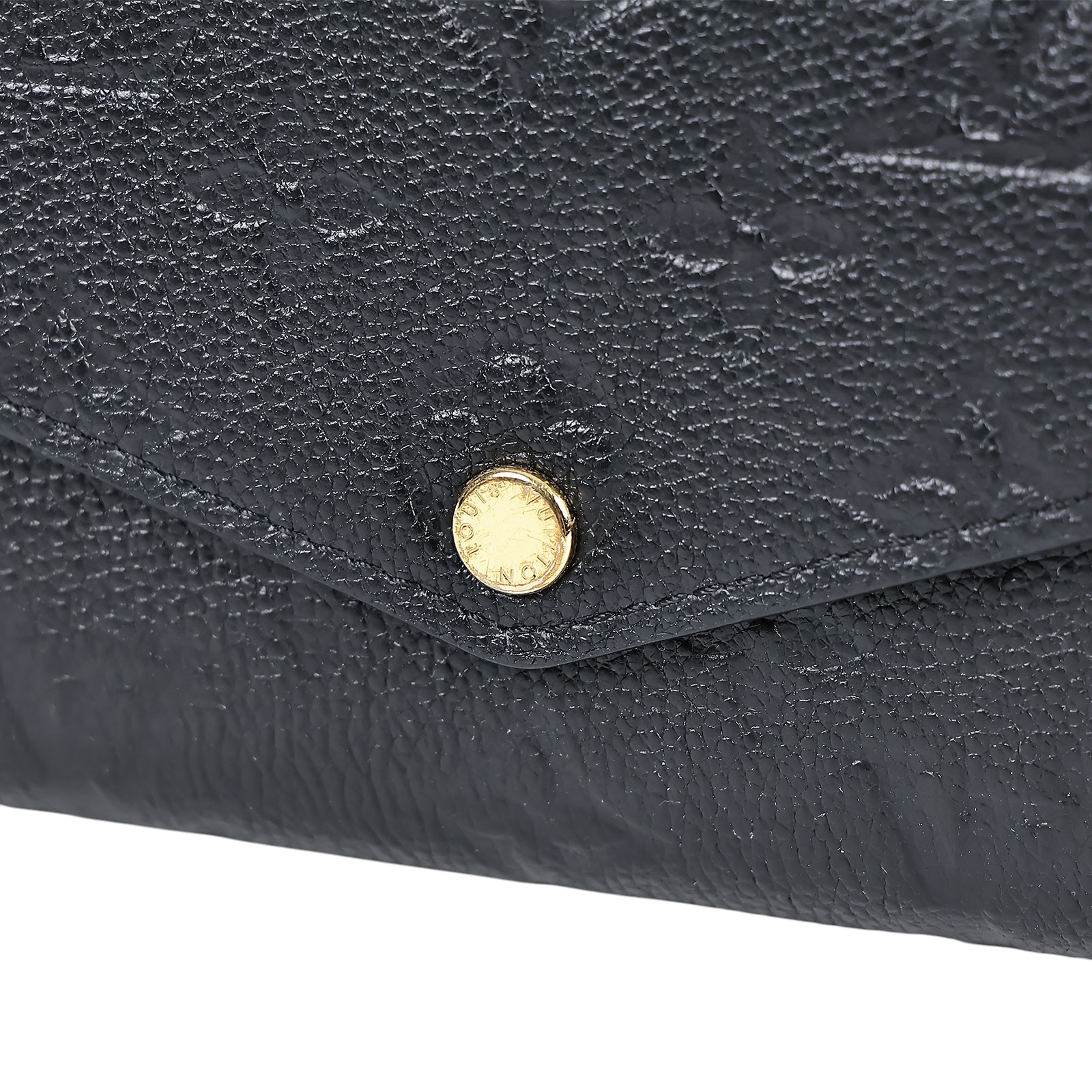 路易威登 LOUIS VUITTON Sarah 錢包 壓花牛皮 黑色 M82257 晶片款 黑壓紋SARAH長夾 無附屬品