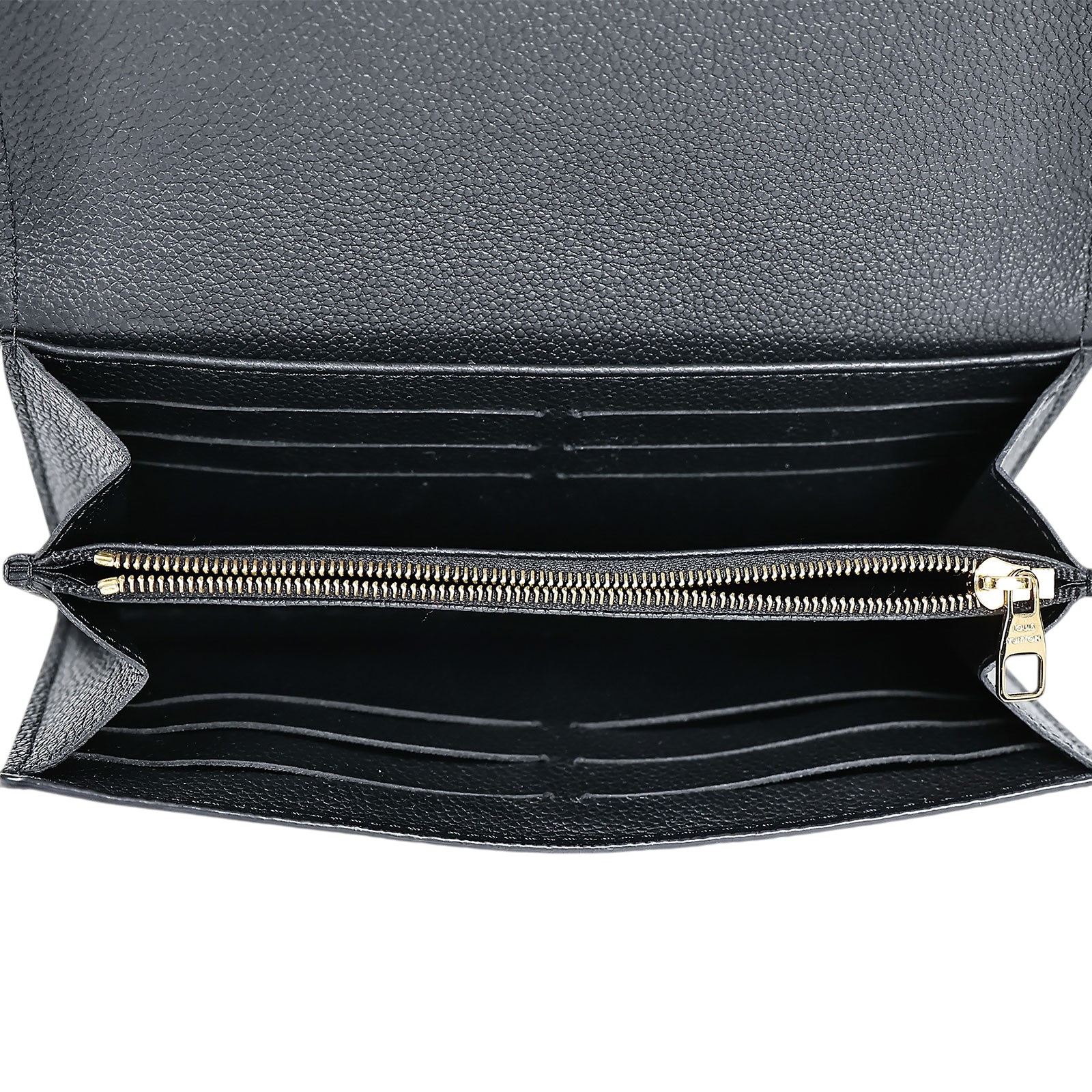 路易威登 LOUIS VUITTON Sarah 錢包 壓花牛皮 黑色 M82257 晶片款 黑壓紋SARAH長夾 無附屬品