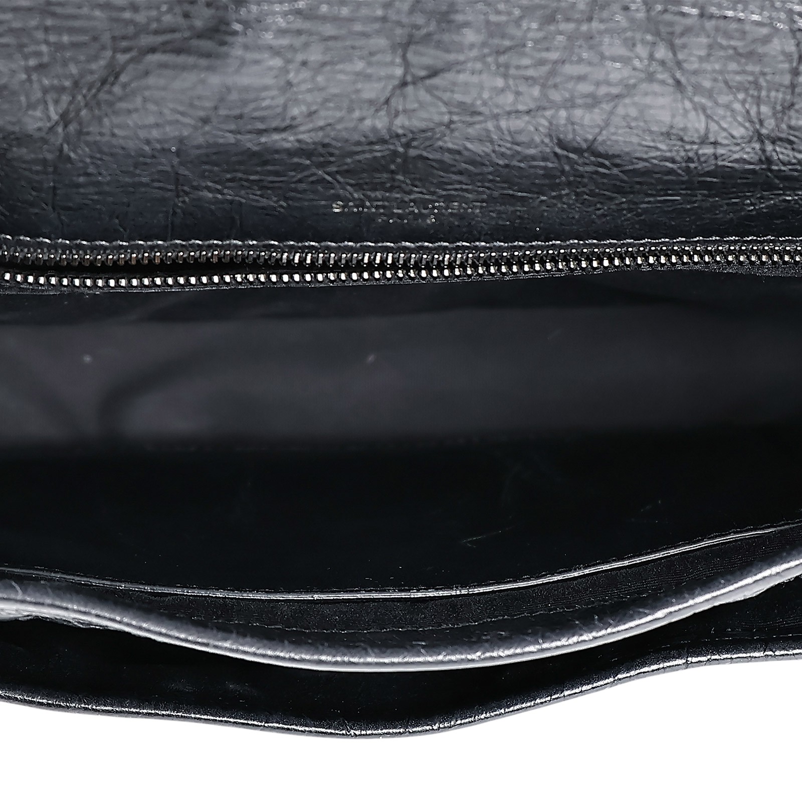 聖羅蘭 YSL SAINT LAURENT NIKI  復古皮革 山型紋 翻蓋 肩背包 中號 4988940EN04 黑NIKI MEDIUM 無附屬品