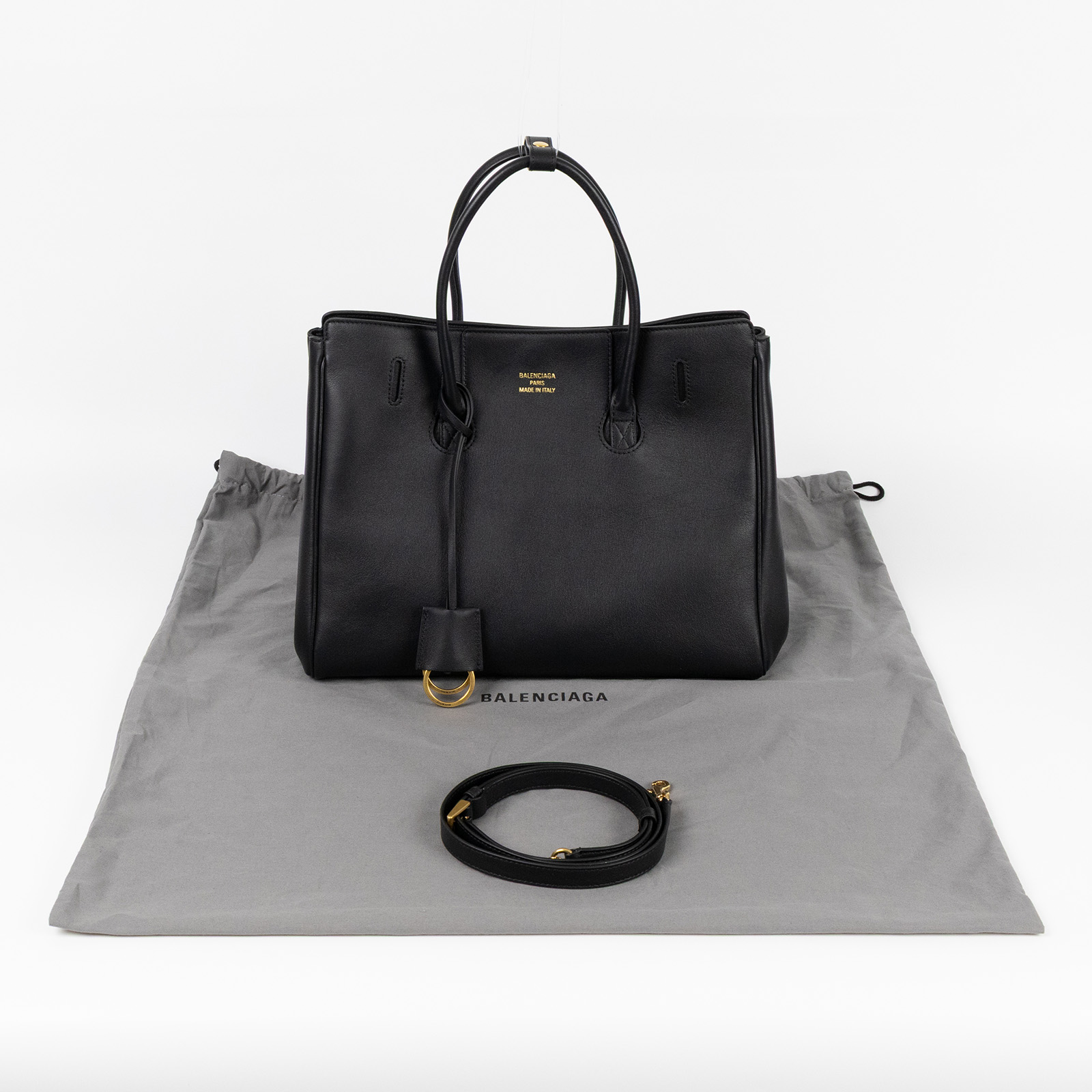 巴黎世家 BALENCIAGA Hampton Carry All Small 手提包 8133572ABAV 黑HAMPTON SMALL 防塵袋/背帶