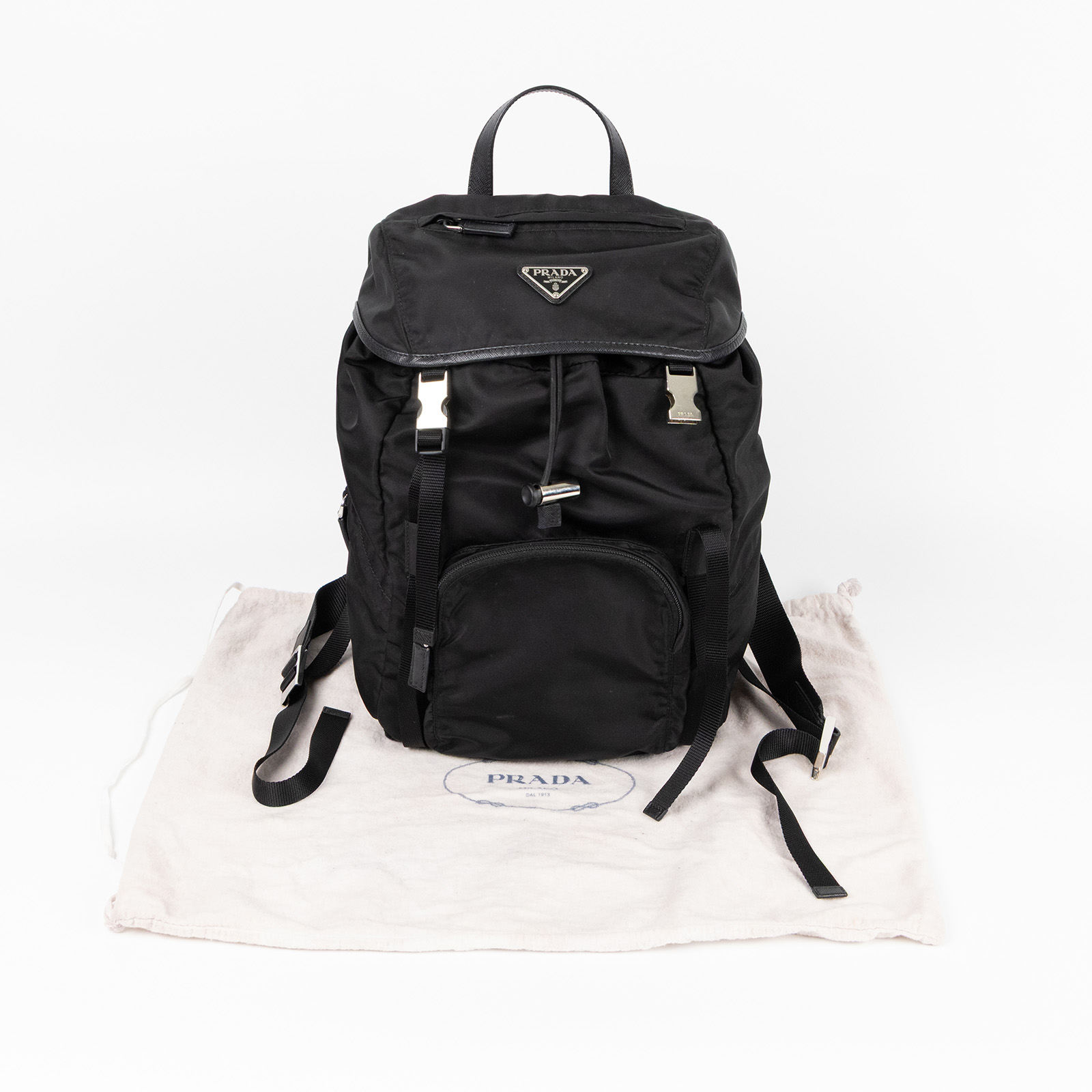 普拉達 PRADA Re-Nylon 背囊 1BZ039_RV44 尼龍後背包 防塵袋/此商品掀蓋扣環少一顆