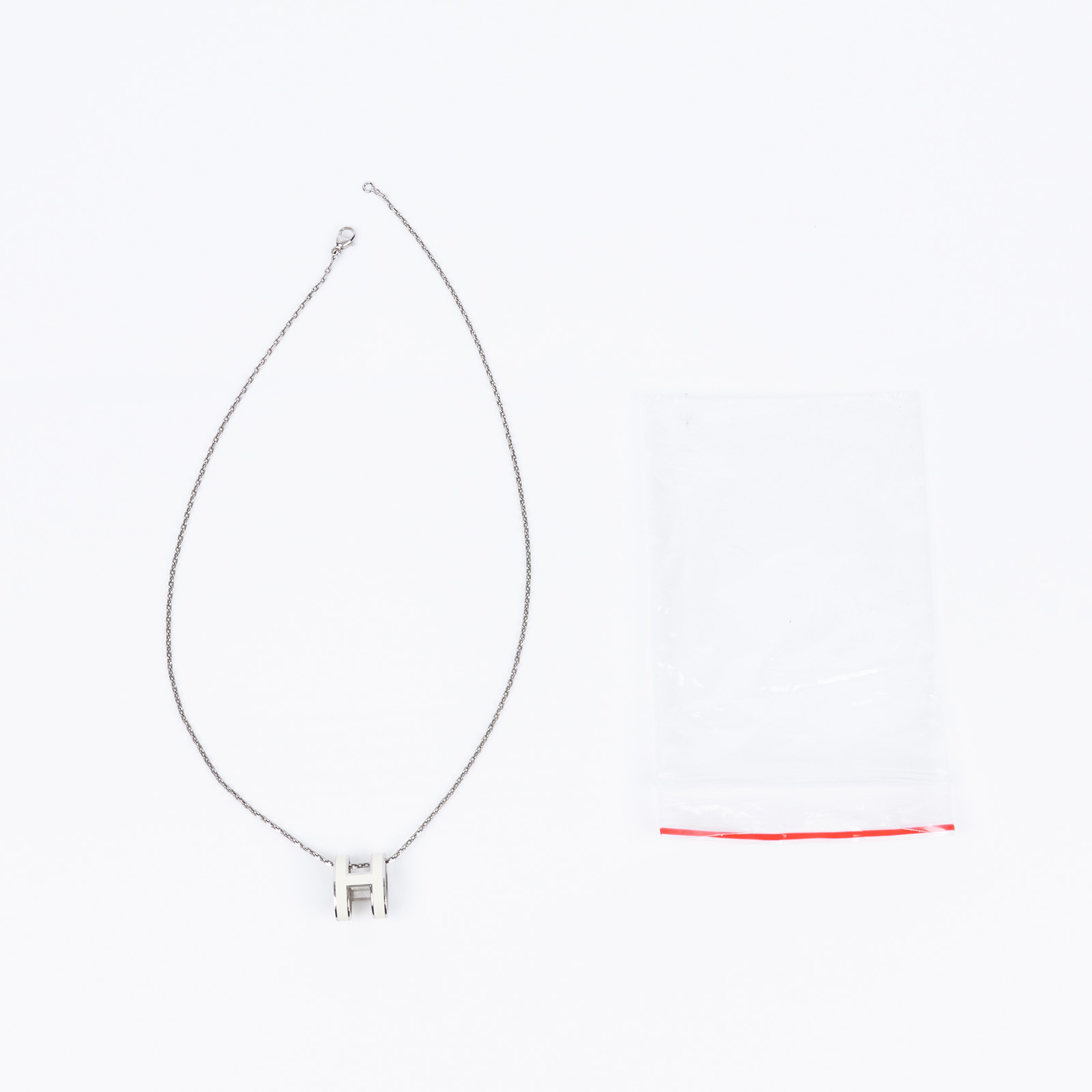 愛馬仕 Hermès Pop H 墜飾 POPHP ST0129 白銀POP H項鍊 無附屬品