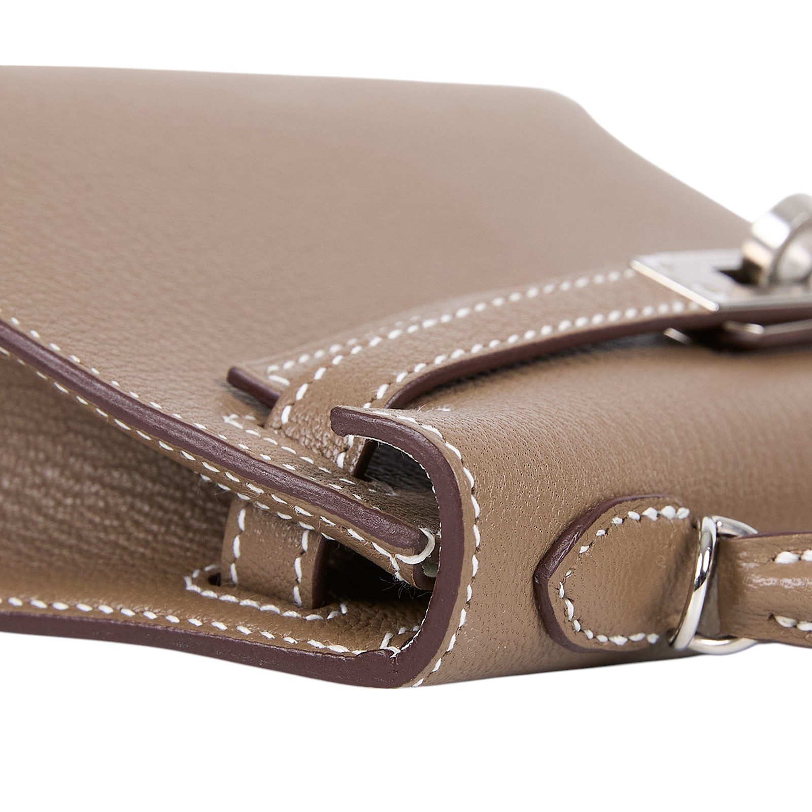 愛馬仕 Hermès Kelly Bag 凱莉包 mini KLM W刻 大象灰MINI KELLY Chevre 原廠盒子/防塵袋/背帶