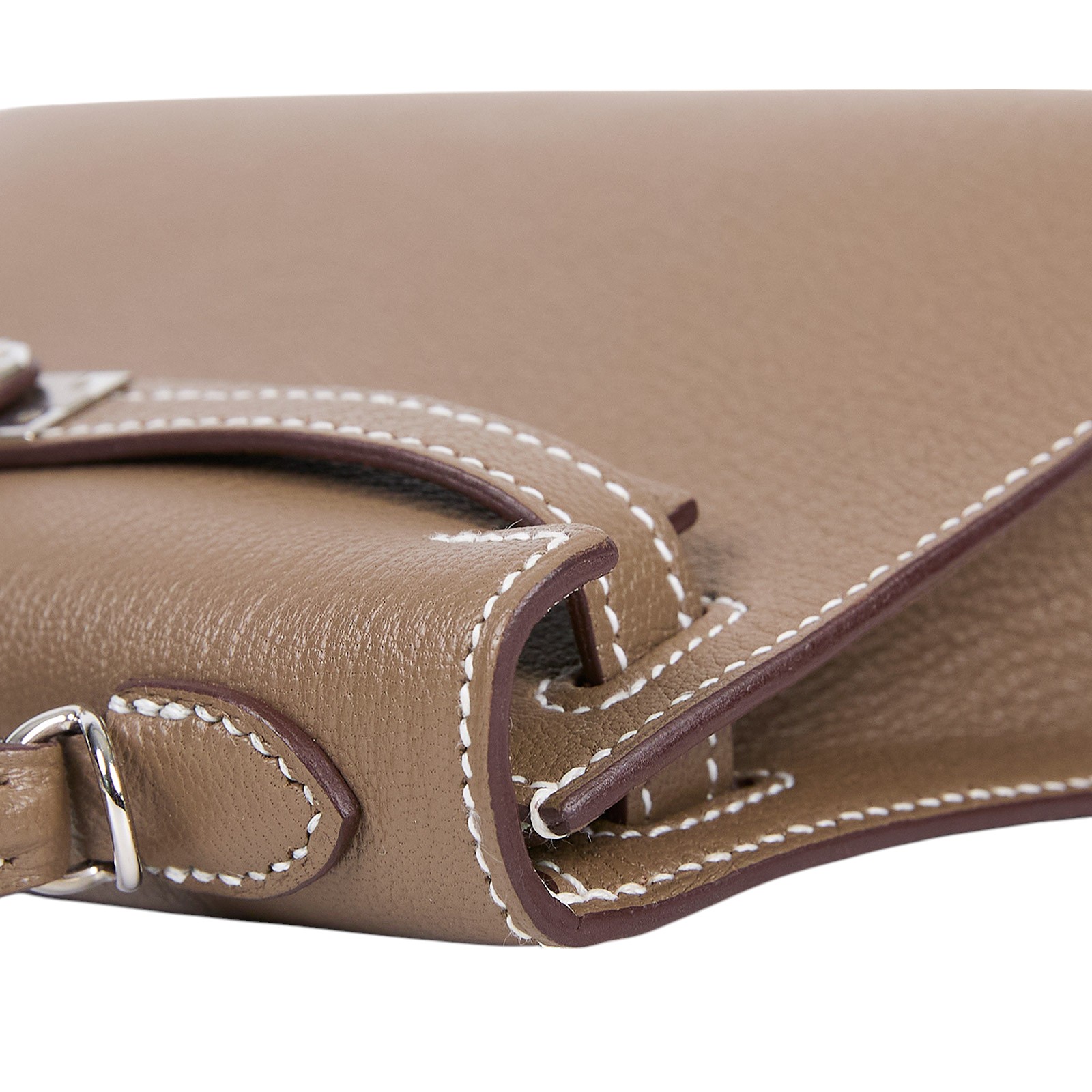 愛馬仕 Hermès Kelly Bag 凱莉包 mini KLM W刻 大象灰MINI KELLY Chevre 原廠盒子/防塵袋/背帶
