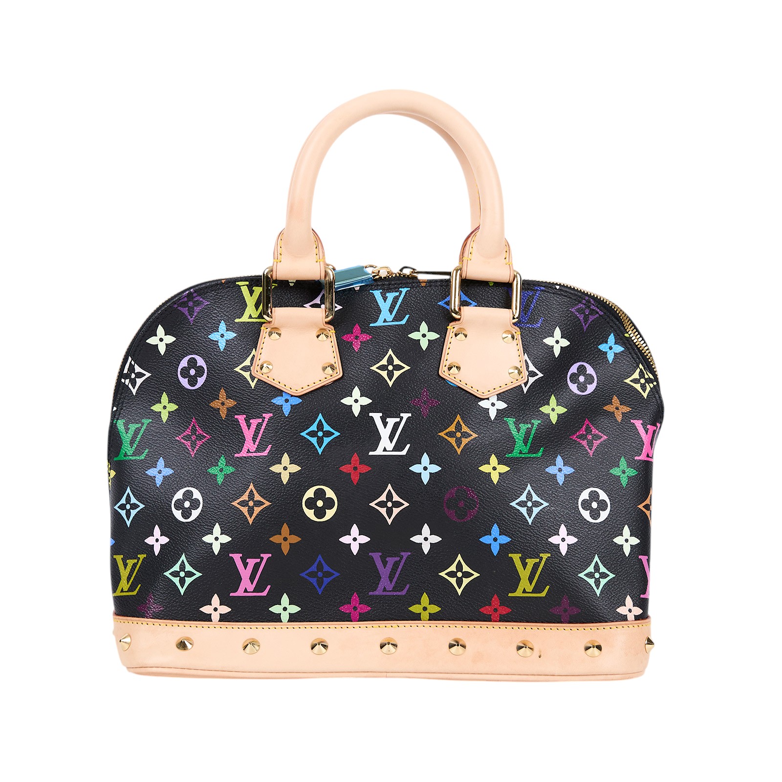 路易威登 LOUIS VUITTON Alma 手提 貝殼包 村上隆聯名 M92646 黑彩貝殼包 無附屬品