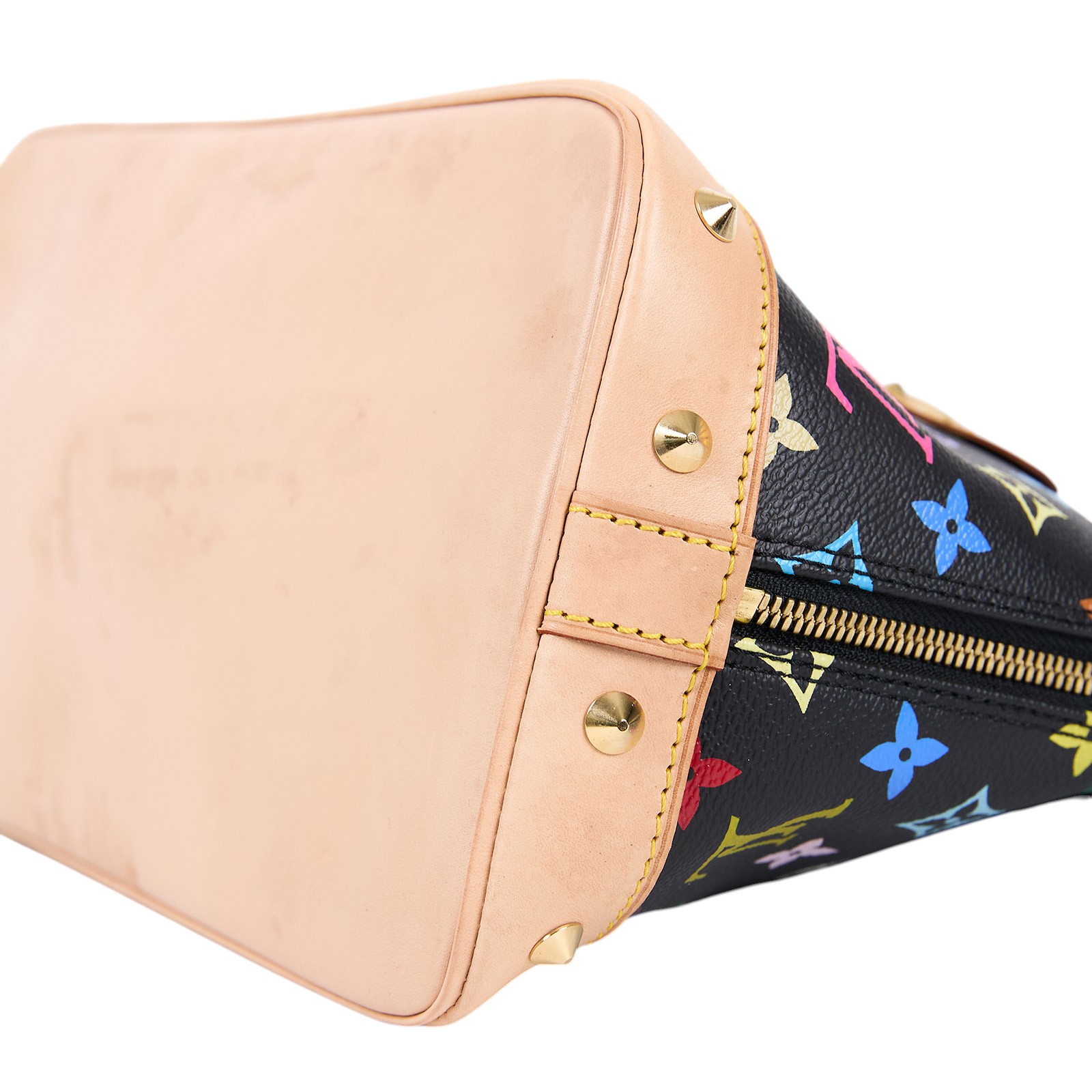 路易威登 LOUIS VUITTON Alma 手提 貝殼包 村上隆聯名 M92646 黑彩貝殼包 無附屬品