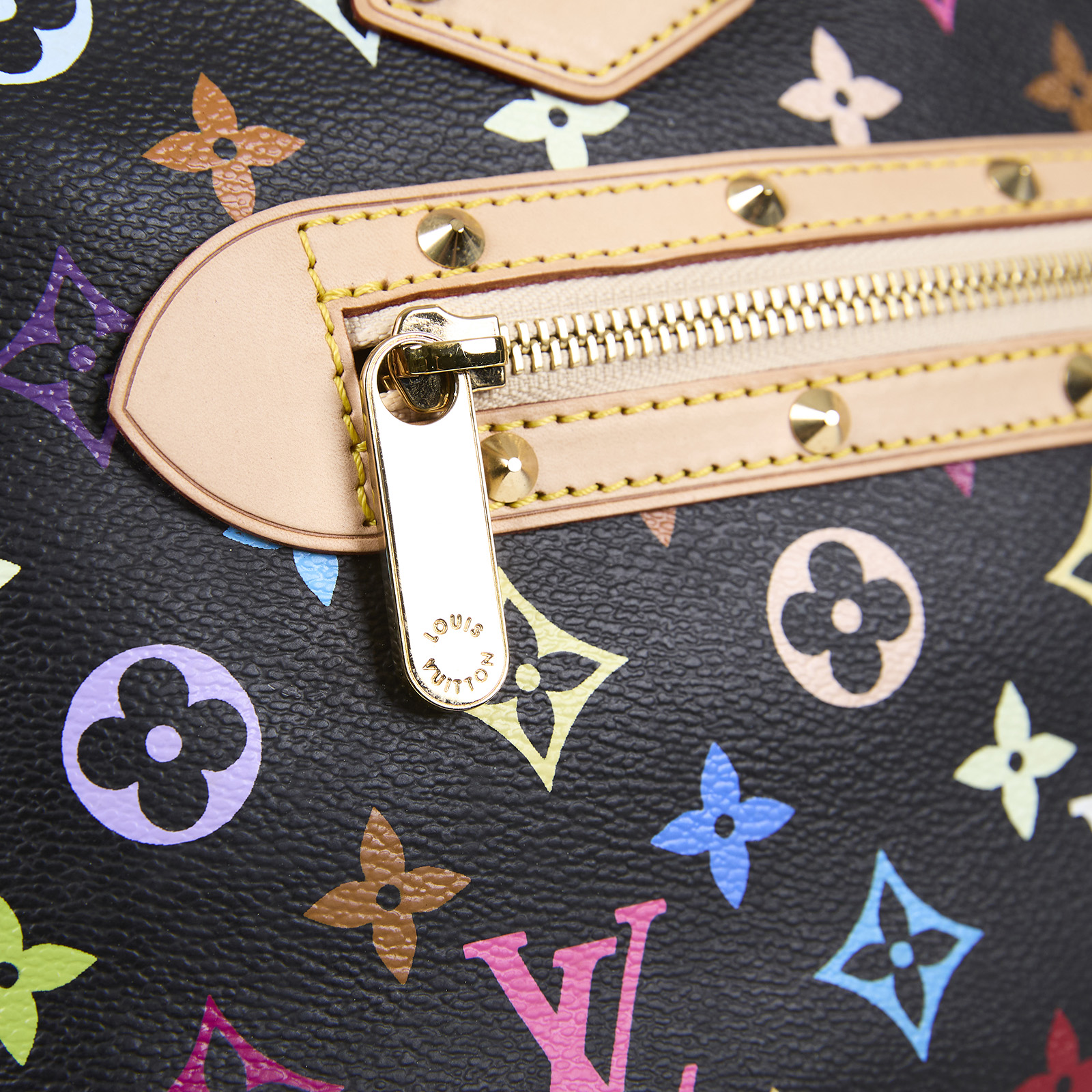 路易威登 LOUIS VUITTON Alma 手提 貝殼包 村上隆聯名 M92646 黑彩貝殼包 無附屬品