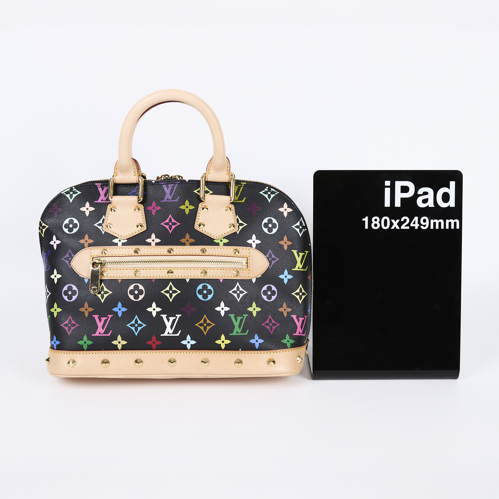 路易威登 LOUIS VUITTON Alma 手提 貝殼包 村上隆聯名 M92646 黑彩貝殼包 無附屬品