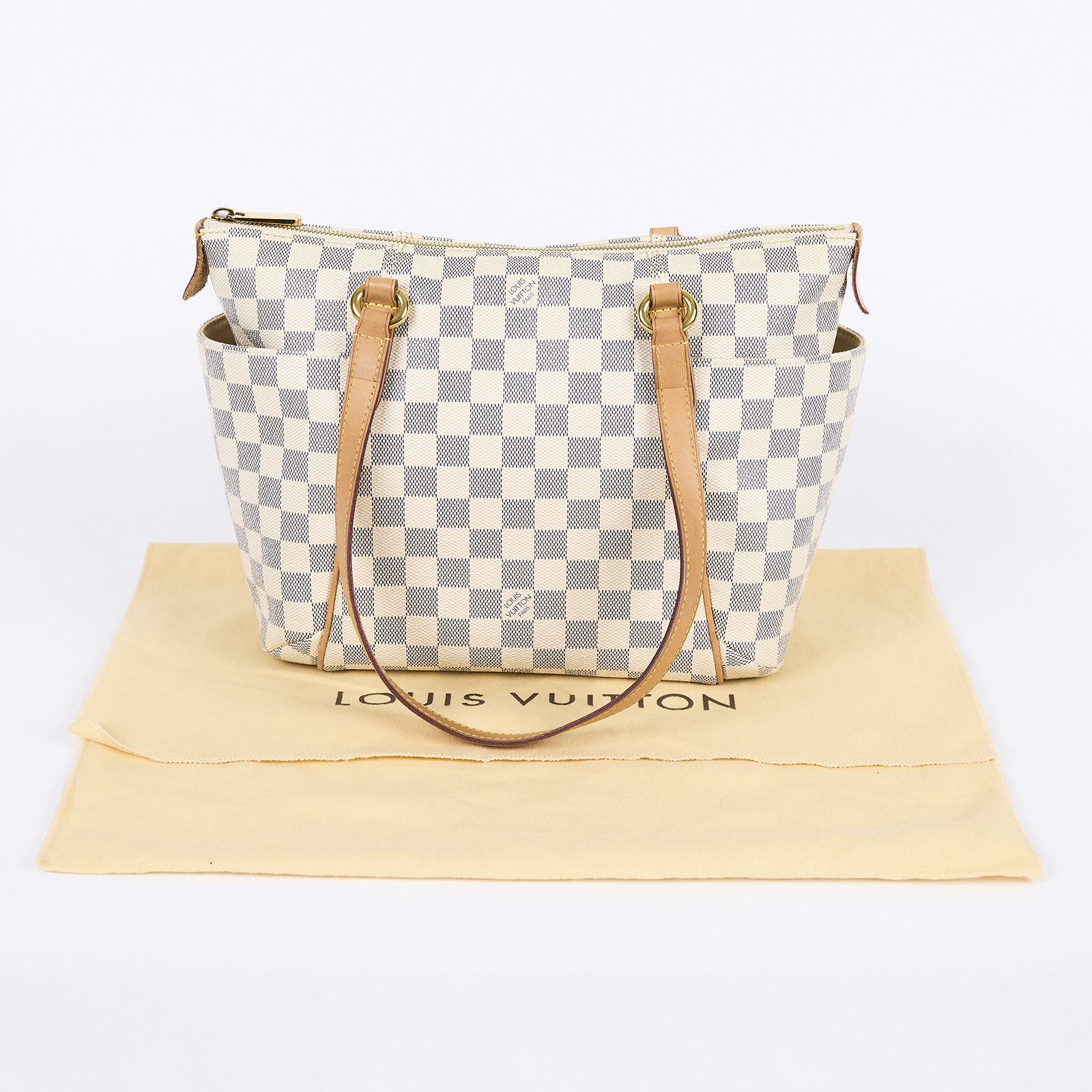 路易威登 LOUIS VUITTON Totally PM 肩背 托特包 棋盤格 白色 N51261 白棋盤肩背 防塵袋