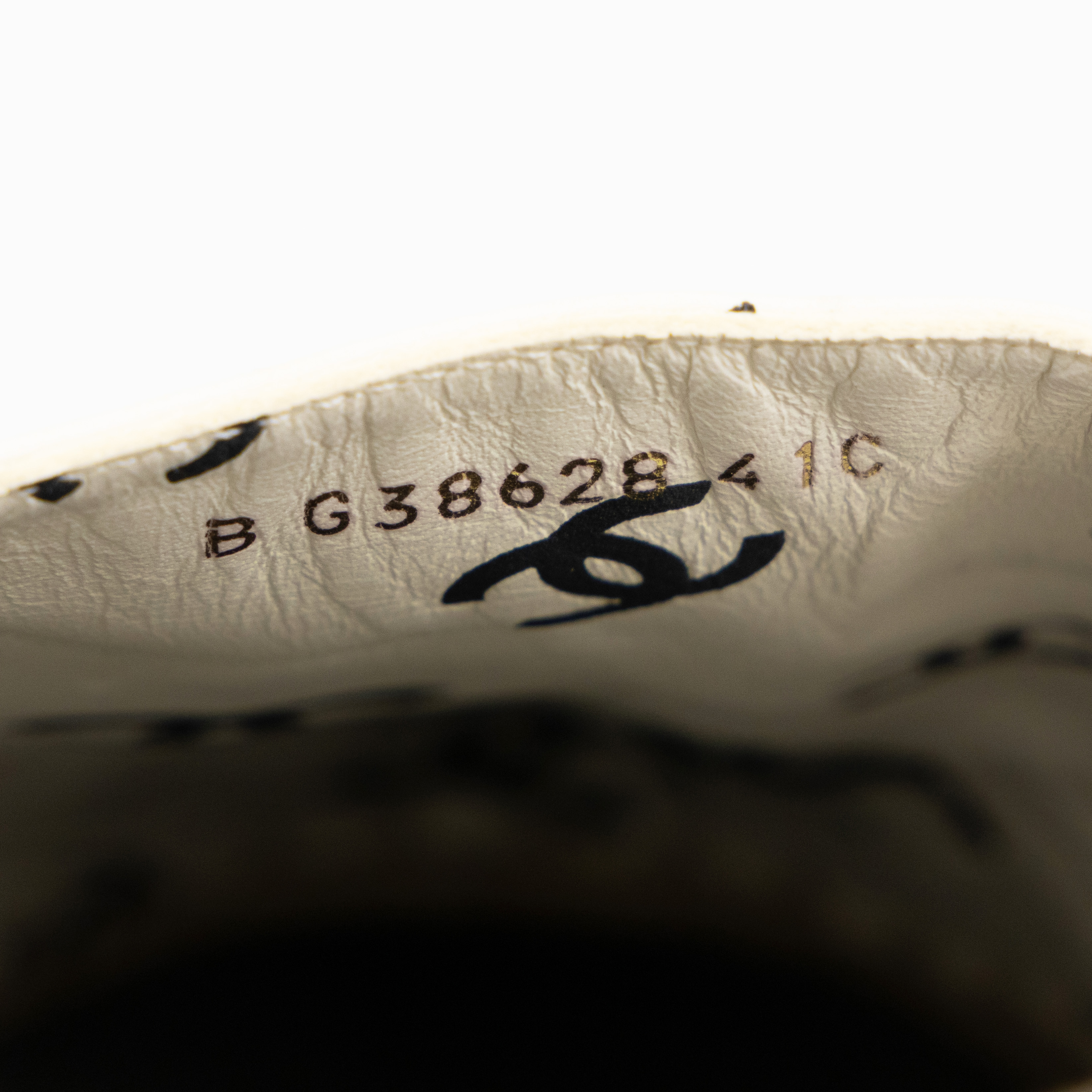 香奈兒 CHANEL Espadrilles 漁夫鞋 G38628_41 白底黑LOGO草編鞋 #41 無附屬品