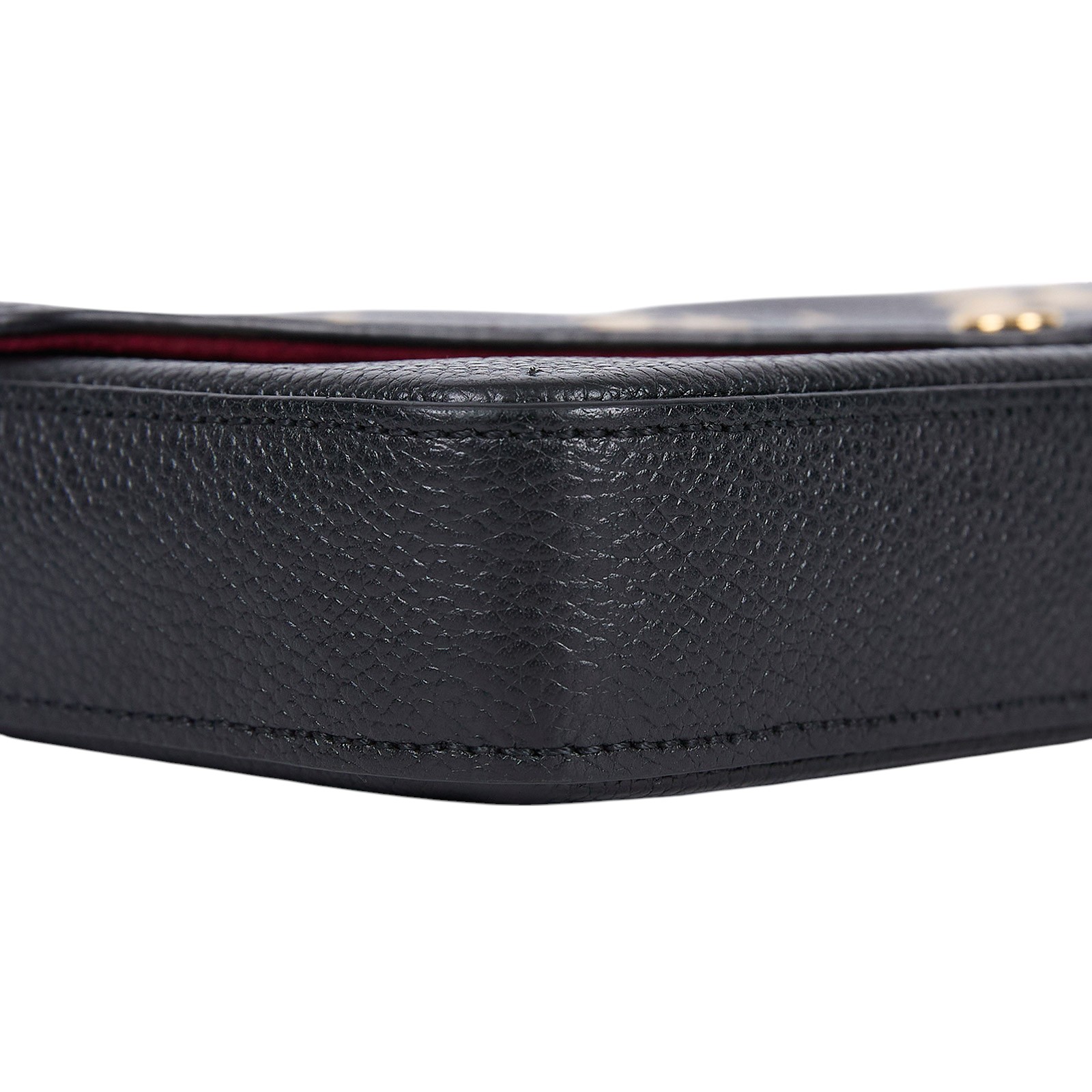 路易威登 LOUIS VUITTON Félicie Pochette 粒面壓花牛皮 翻蓋 斜背 鍊帶 肩背包 黑色 米白色 M82479 晶片款  原廠盒子/防塵袋