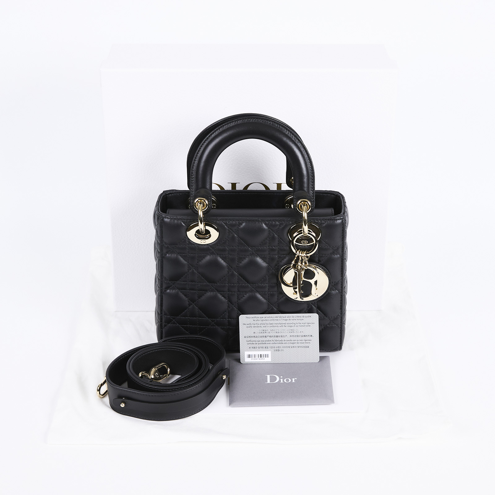 迪奧 CHRISTIAN DIOR Lady Dior My ABCDior 小型 肩背 手提包 羊皮 M0538ONGE  原廠盒子/防塵袋/保證卡/購買證明