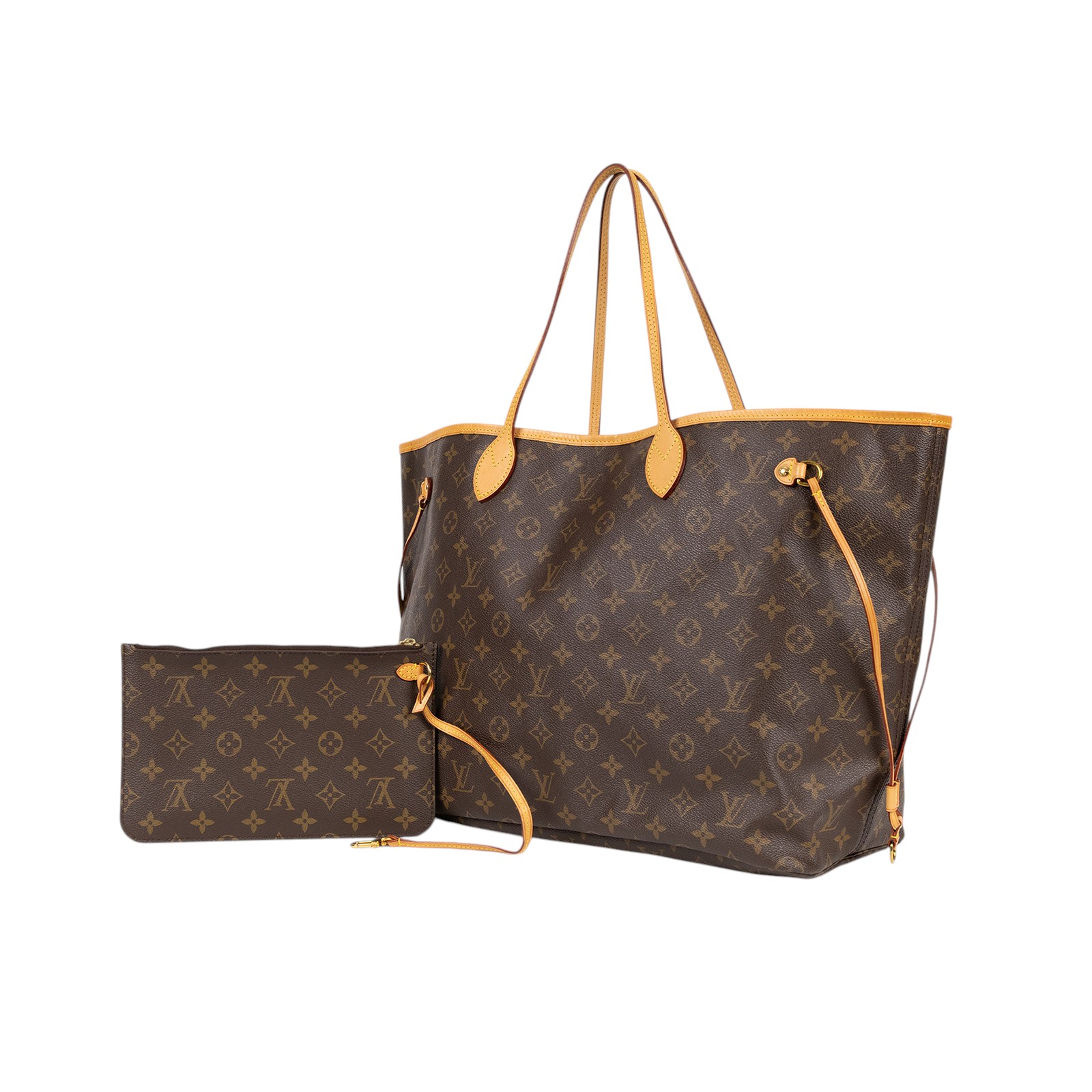 路易威登 LOUIS VUITTON Neverfull GM 托特包 經典帆布 駝色 M46978 原花 NEVERFULL GM 防塵袋/內袋