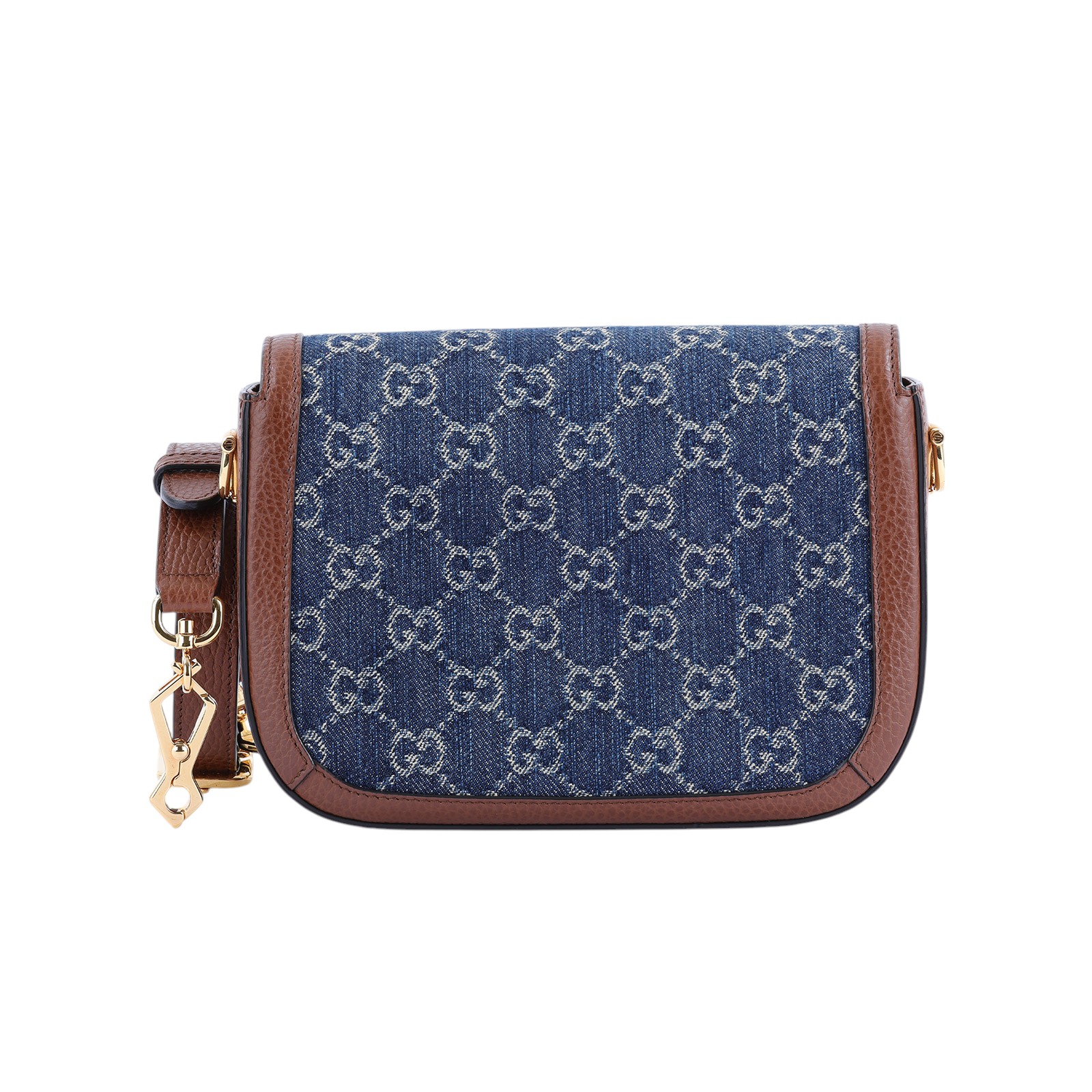 古馳 GUCCI Horsebit 1955 迷你 馬鞍包 658574 丹寧1955 MINI 無附屬品